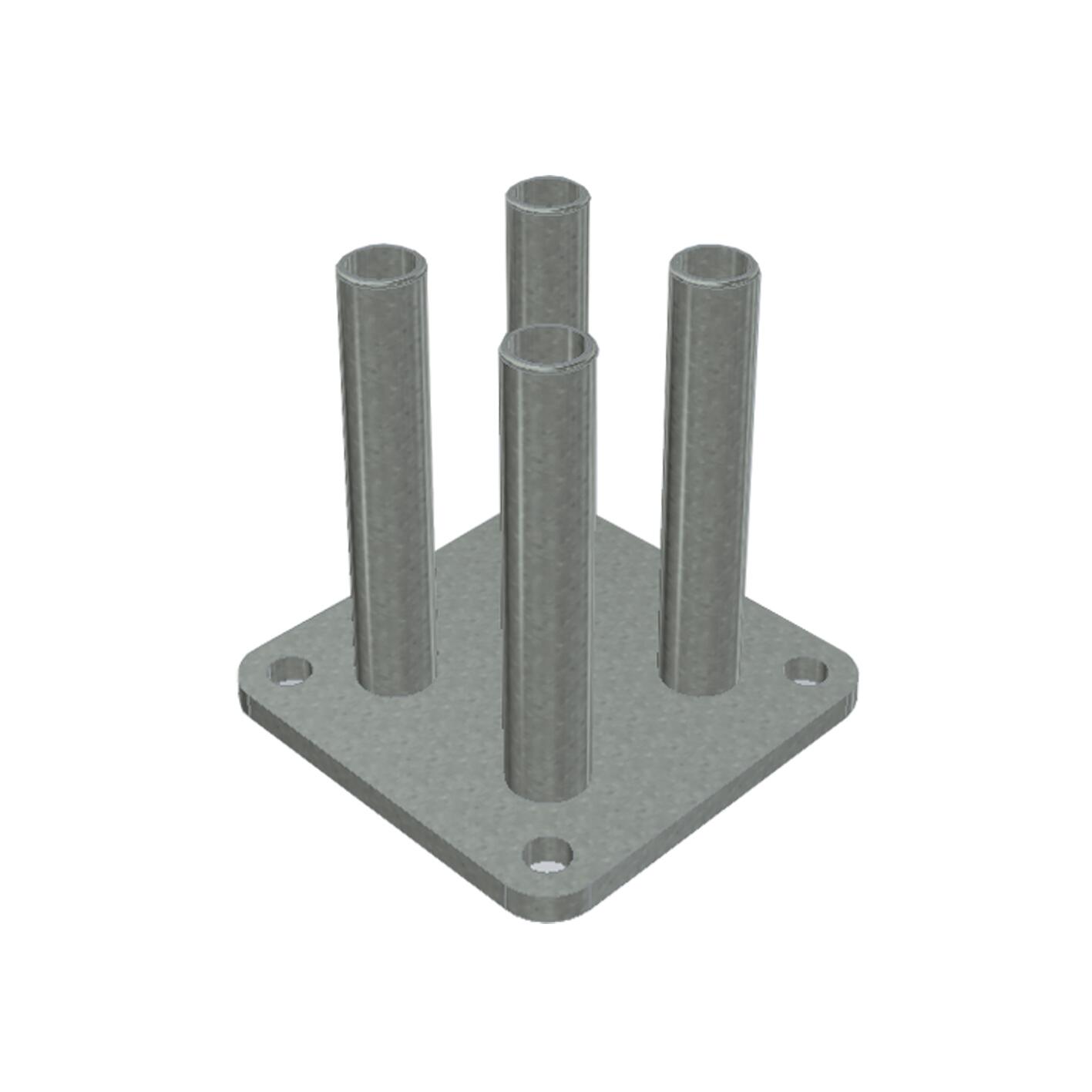 Leroymerlin Base per pannello MOSAIC/PRIVAT in acciaio H 10 x P 10 cm