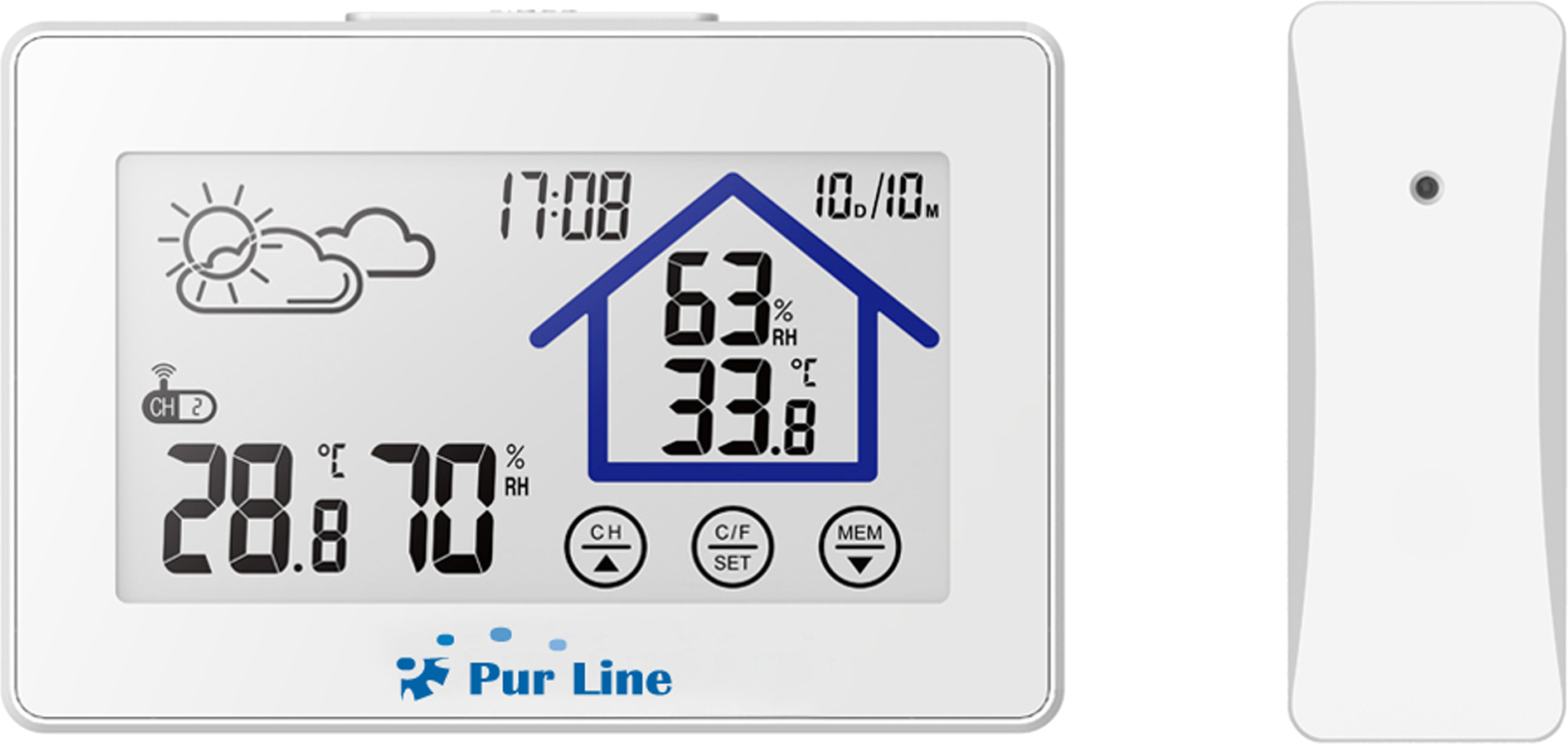 Estación meteorológica ws07n con sensor exterior