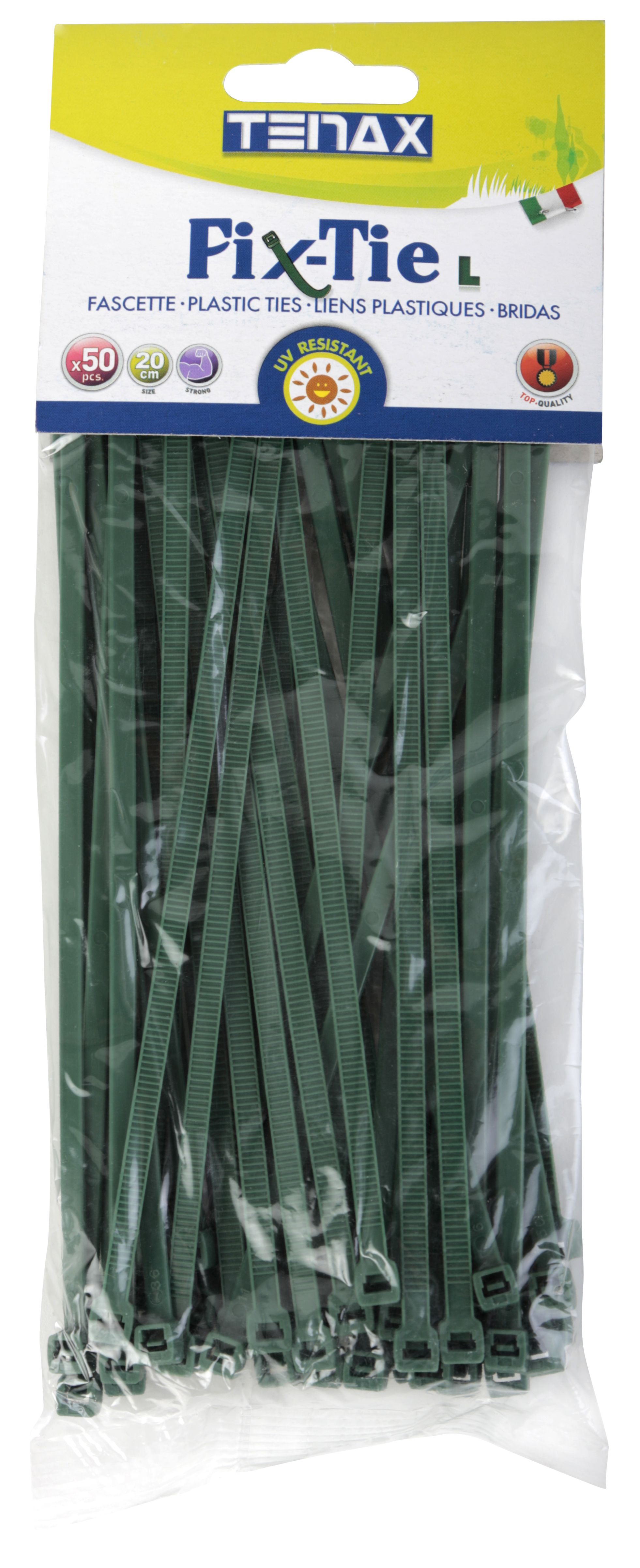 Abraçadeiras EXTERIOR TENAX VERDE 50 UNIDADES - 3