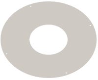 Embellecedor plano circular blanco para tubo aislado gama DW o DP Ø200 ...