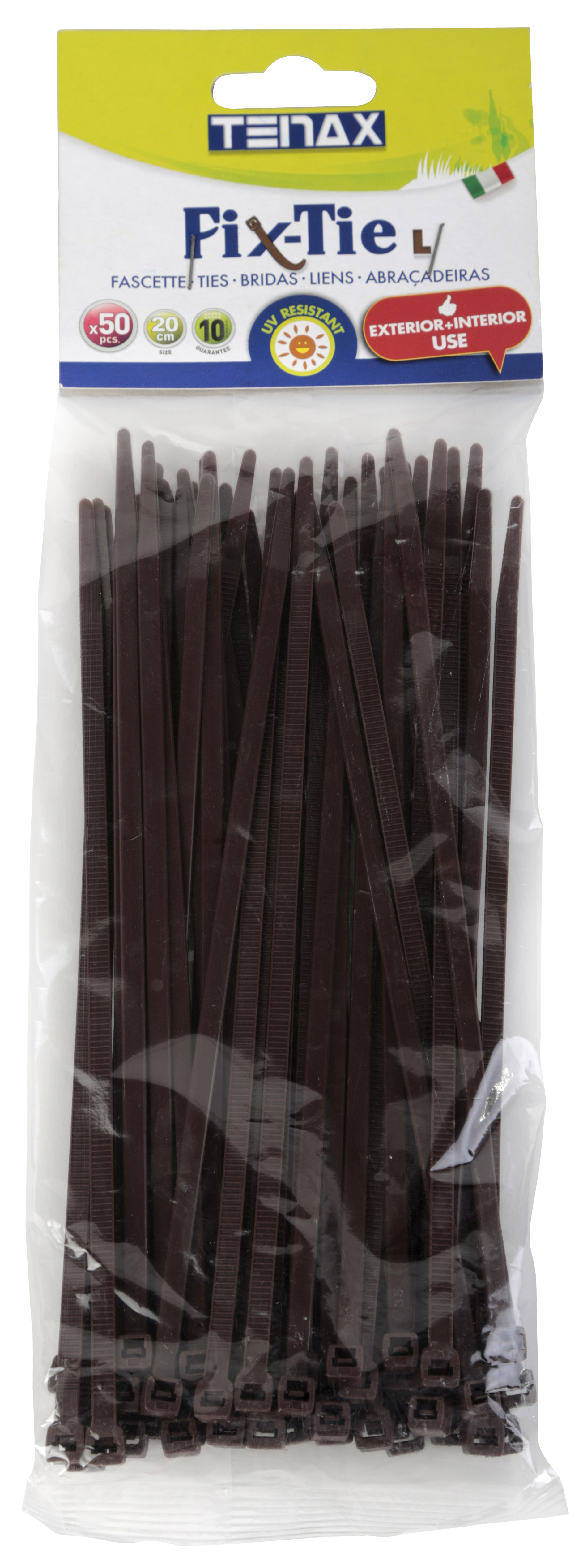 Abraçadeiras EXTERIOR TENAX CASTANHO 50 UNIDADES - 3
