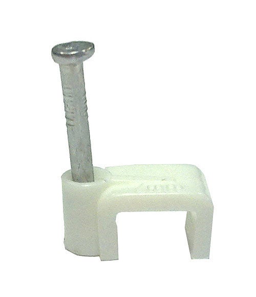 Bolsa de 50 grapas blancas para cable 2x1,5 mm²