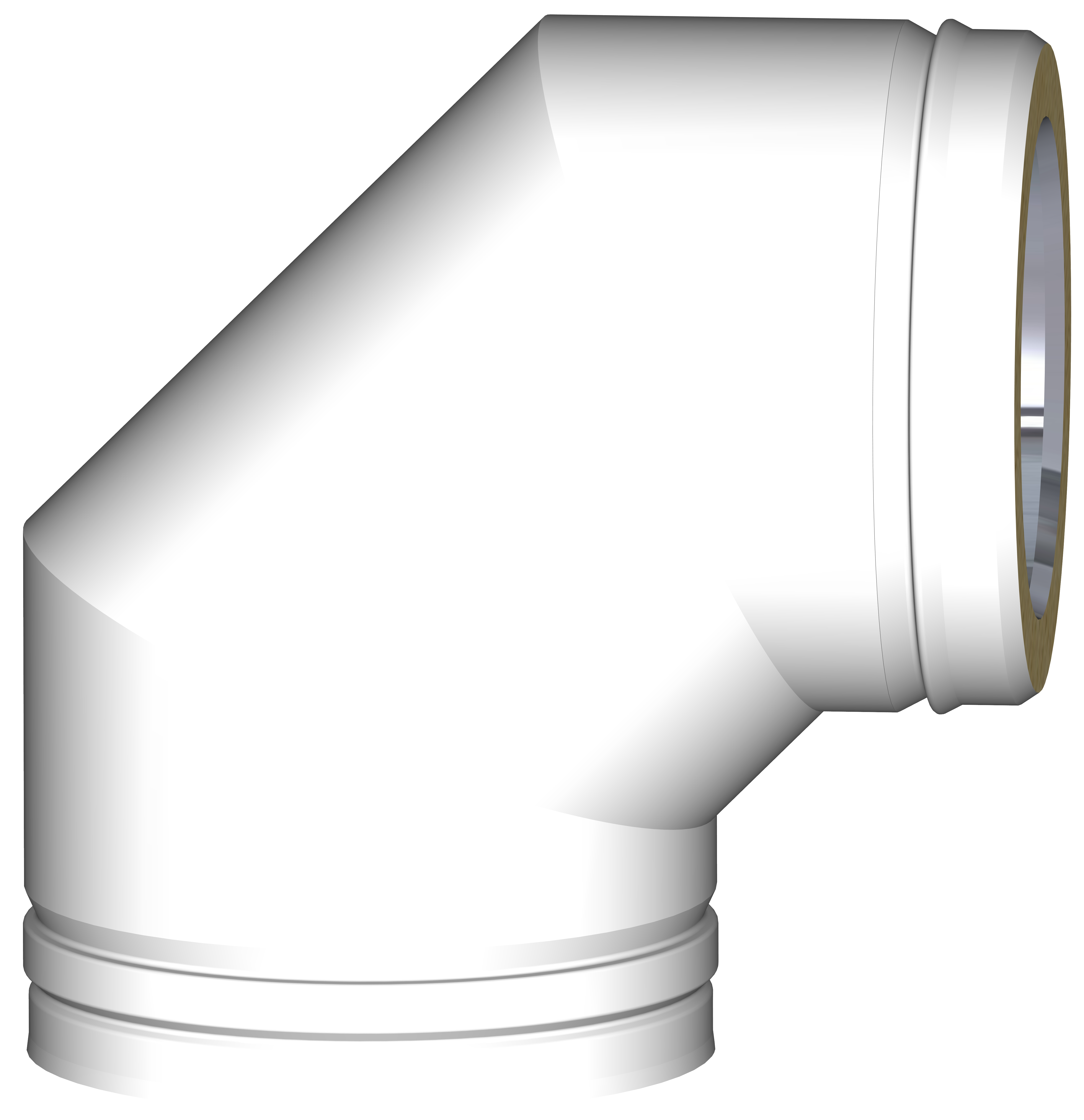 Codo 90° blanco ø125