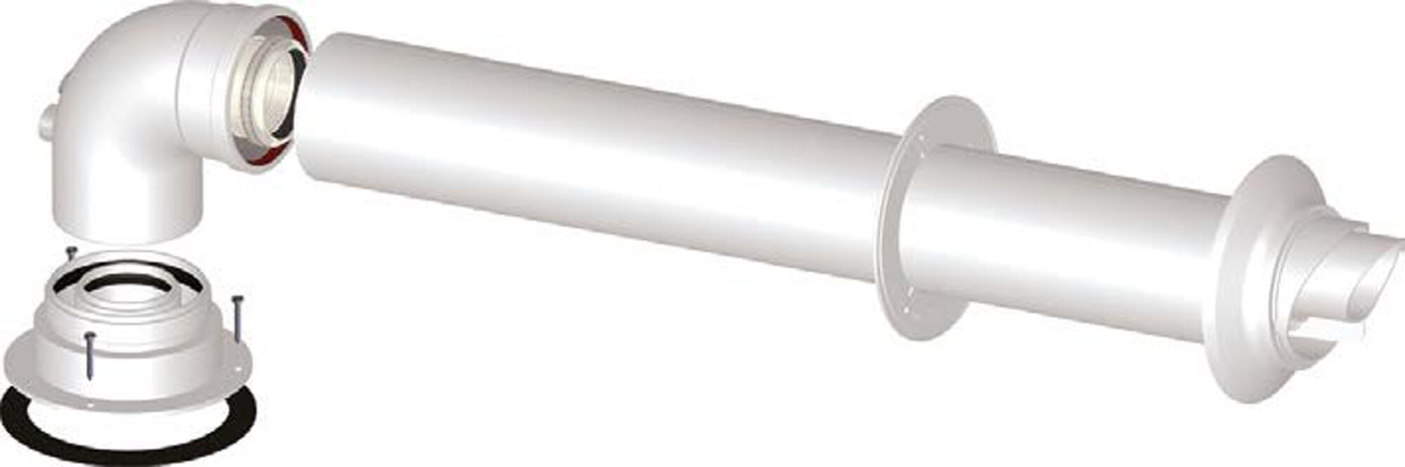 Kit coaxial caldera condensación horiz. 60/100 compatible con junkers - bosch