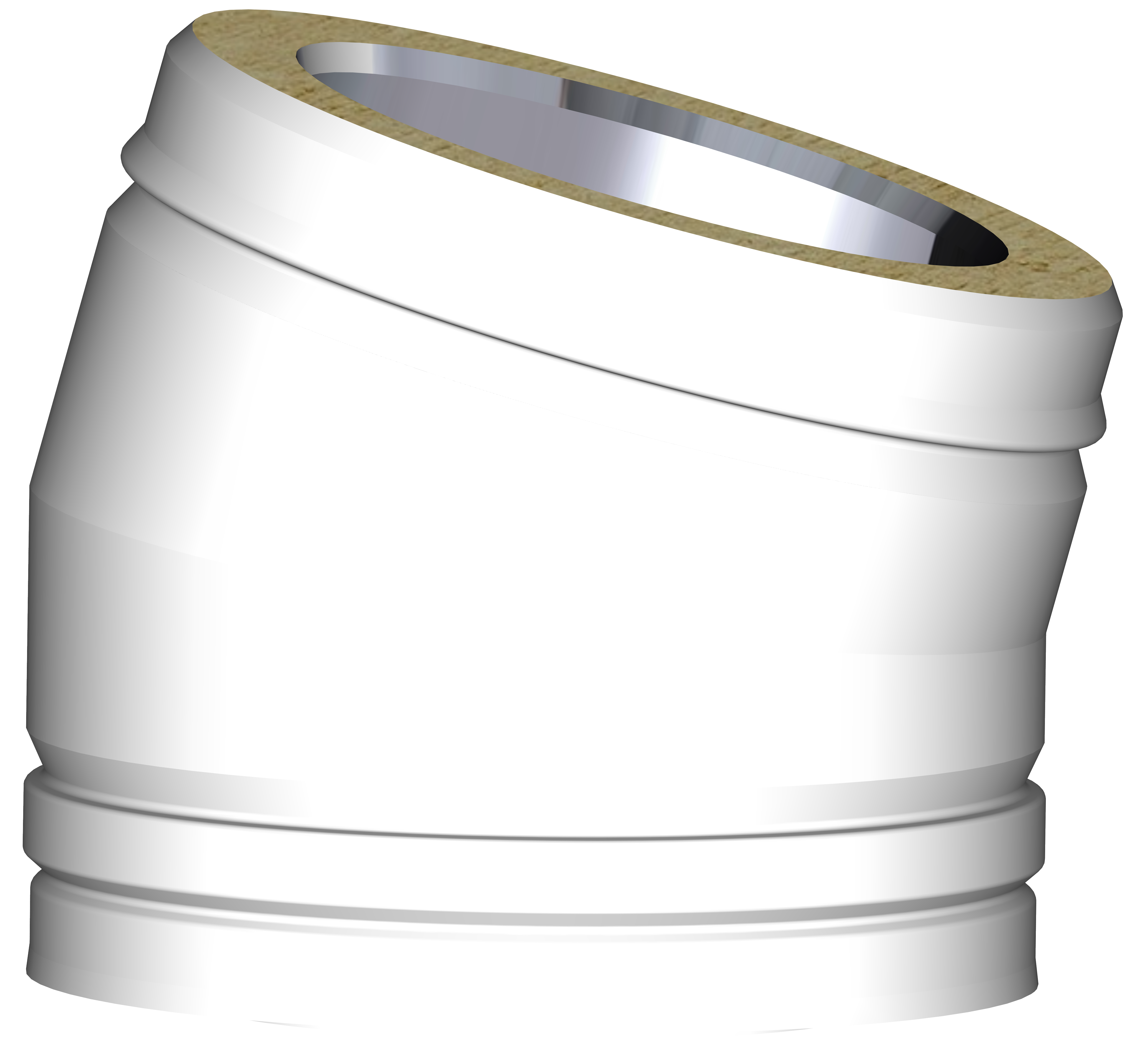 Codo 15° dp blanco ø125