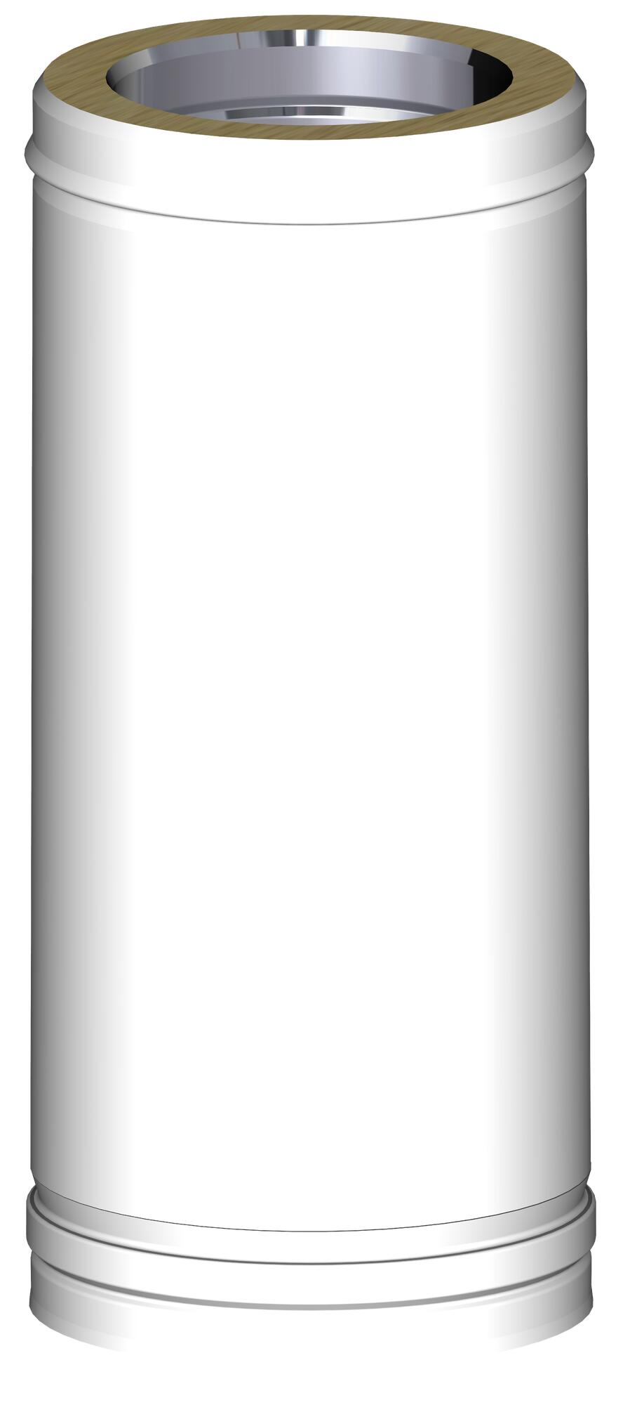 Tubo para estufas de leña dp aislado 316l/glv 460mm ø250 blanco