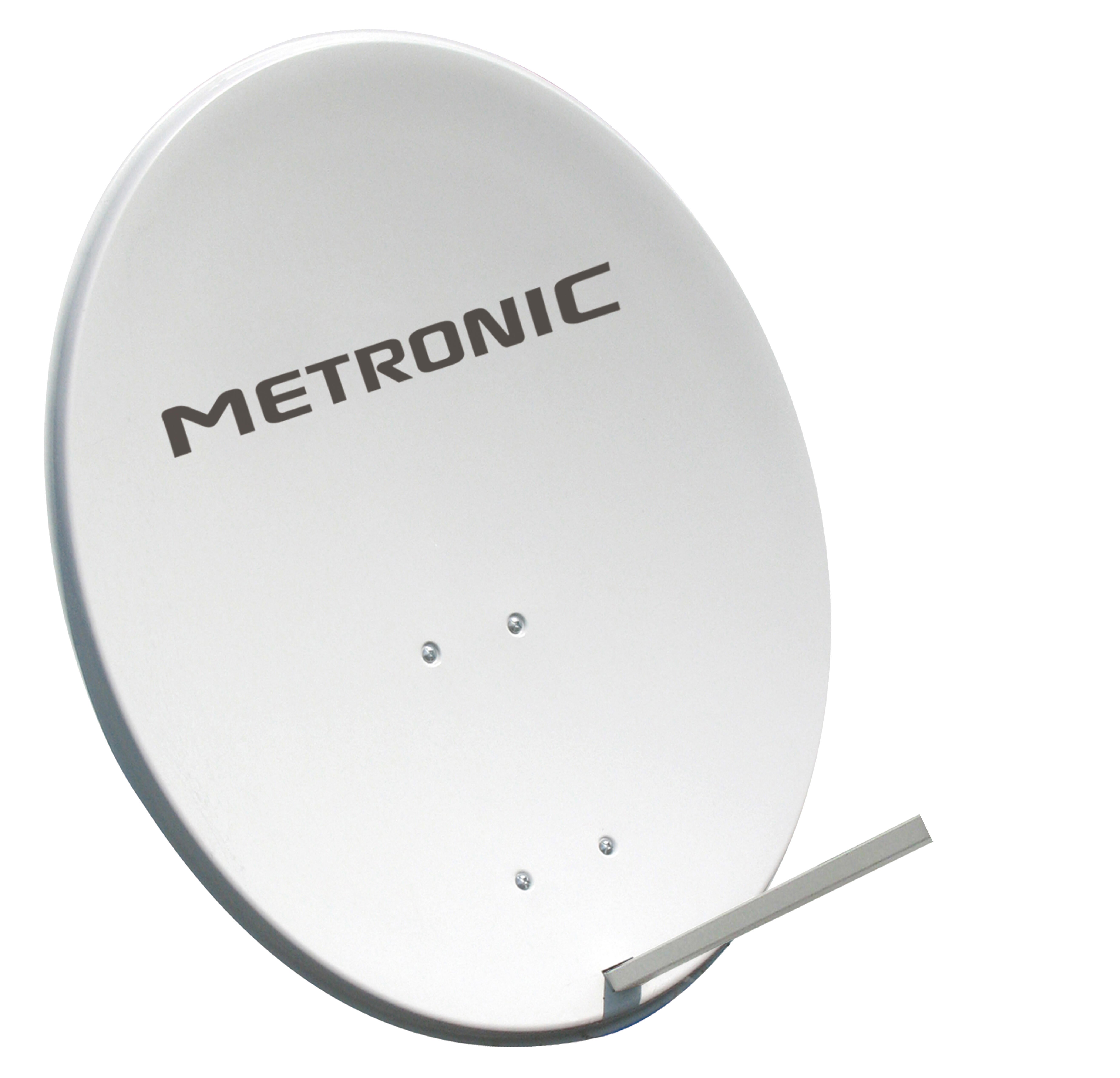 Antena De Televisión Metronic 425010 – Logarítmica UHF/VHF, 32 Elementos, Color Plata, Para Exterior