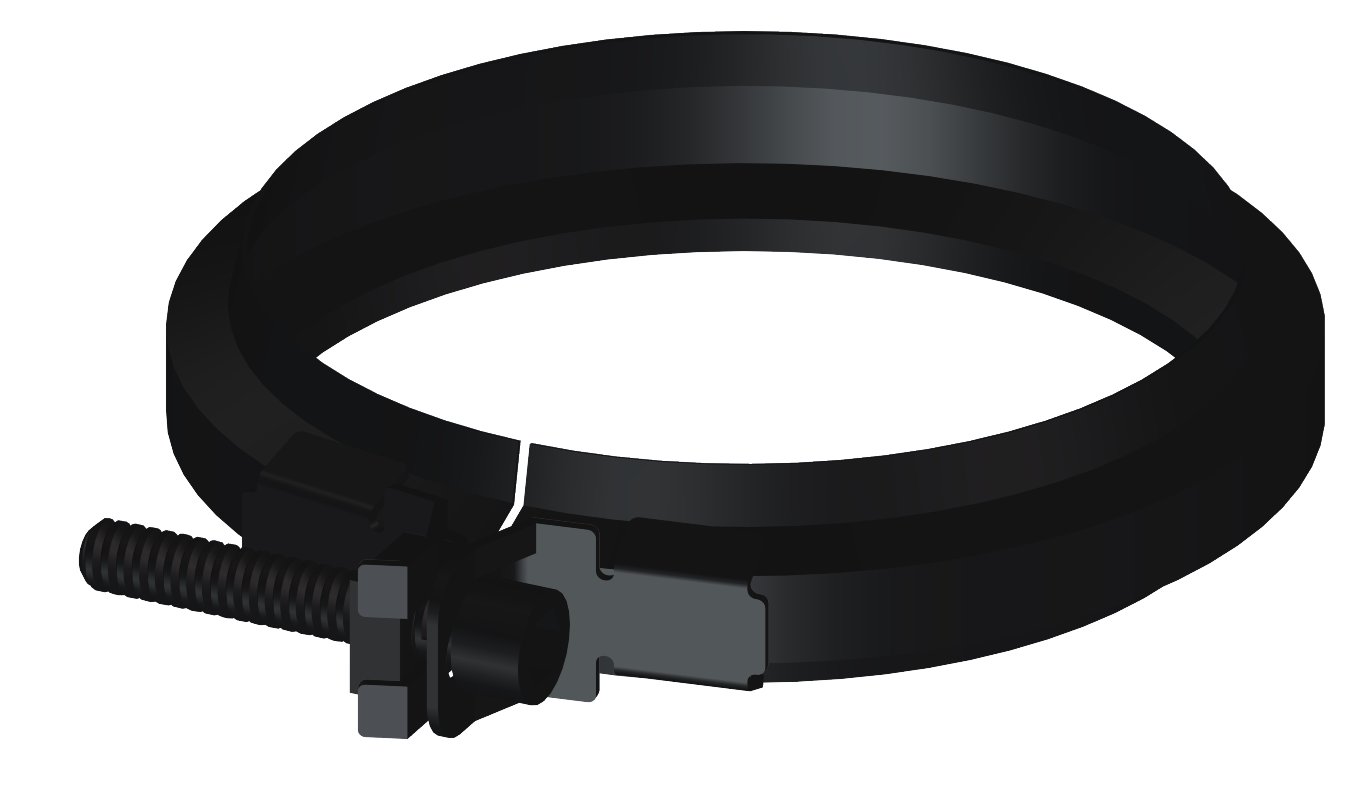 Abrazadera unión para tubo pellet sw 304 ø80 negro