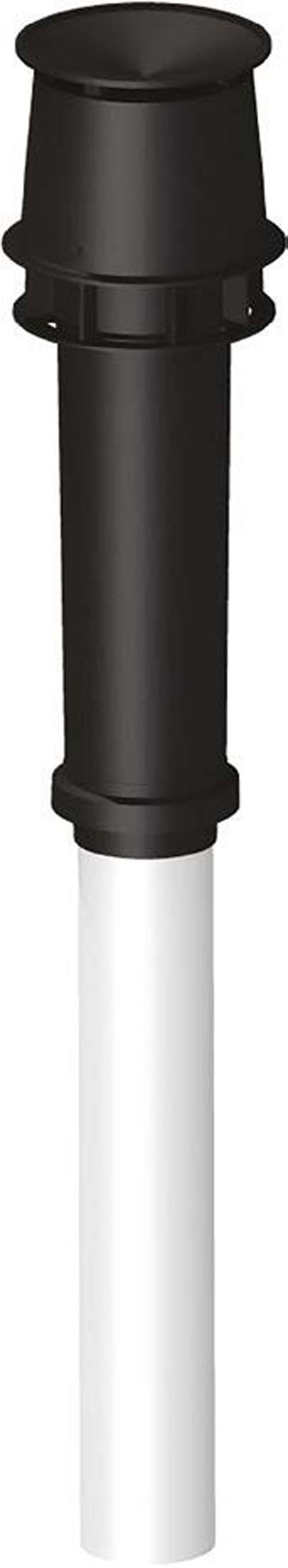 Deflector coaxial vertical negro 0.5m 60/100 condensación