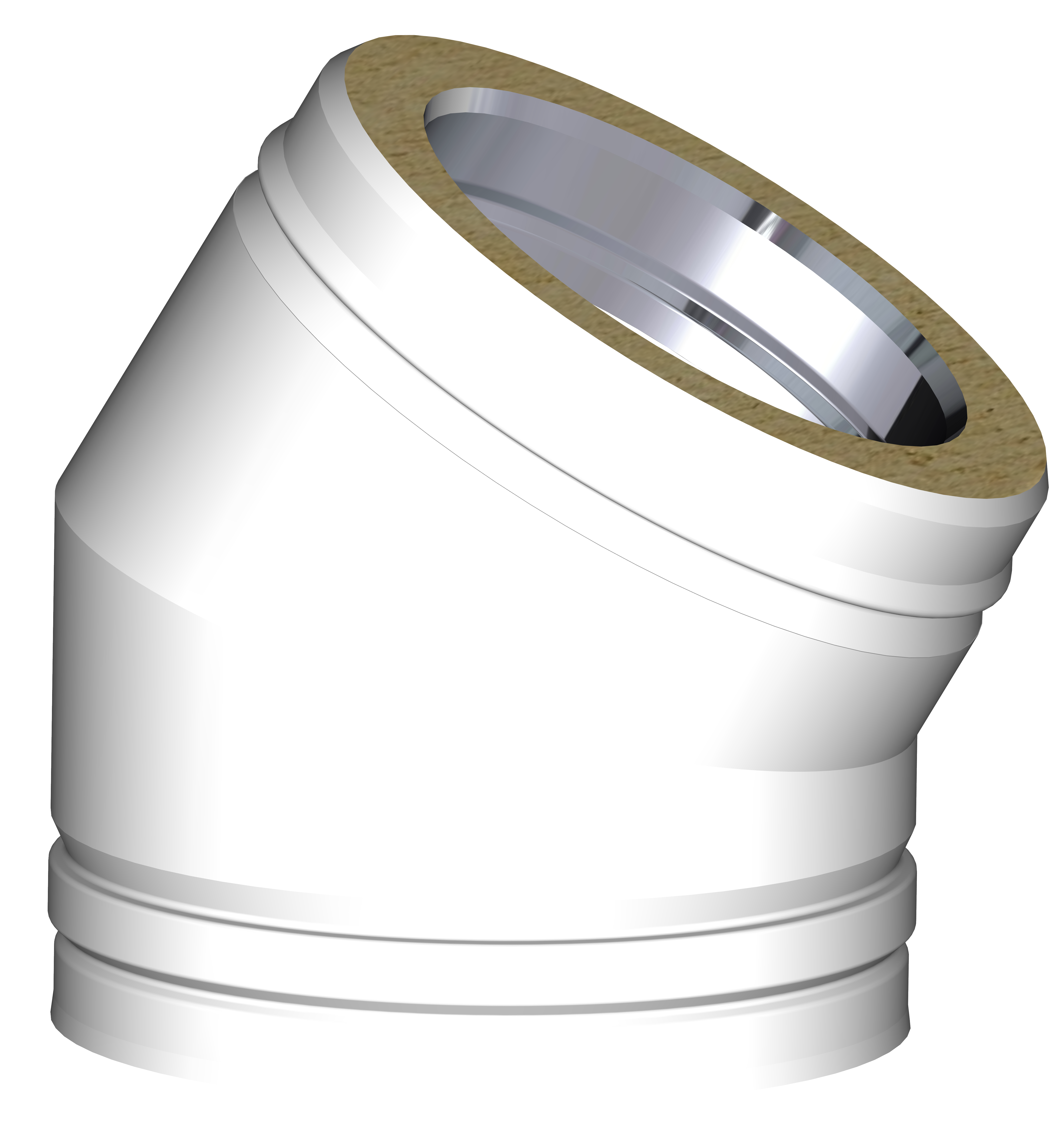 Codo 30° dp blanco ø125