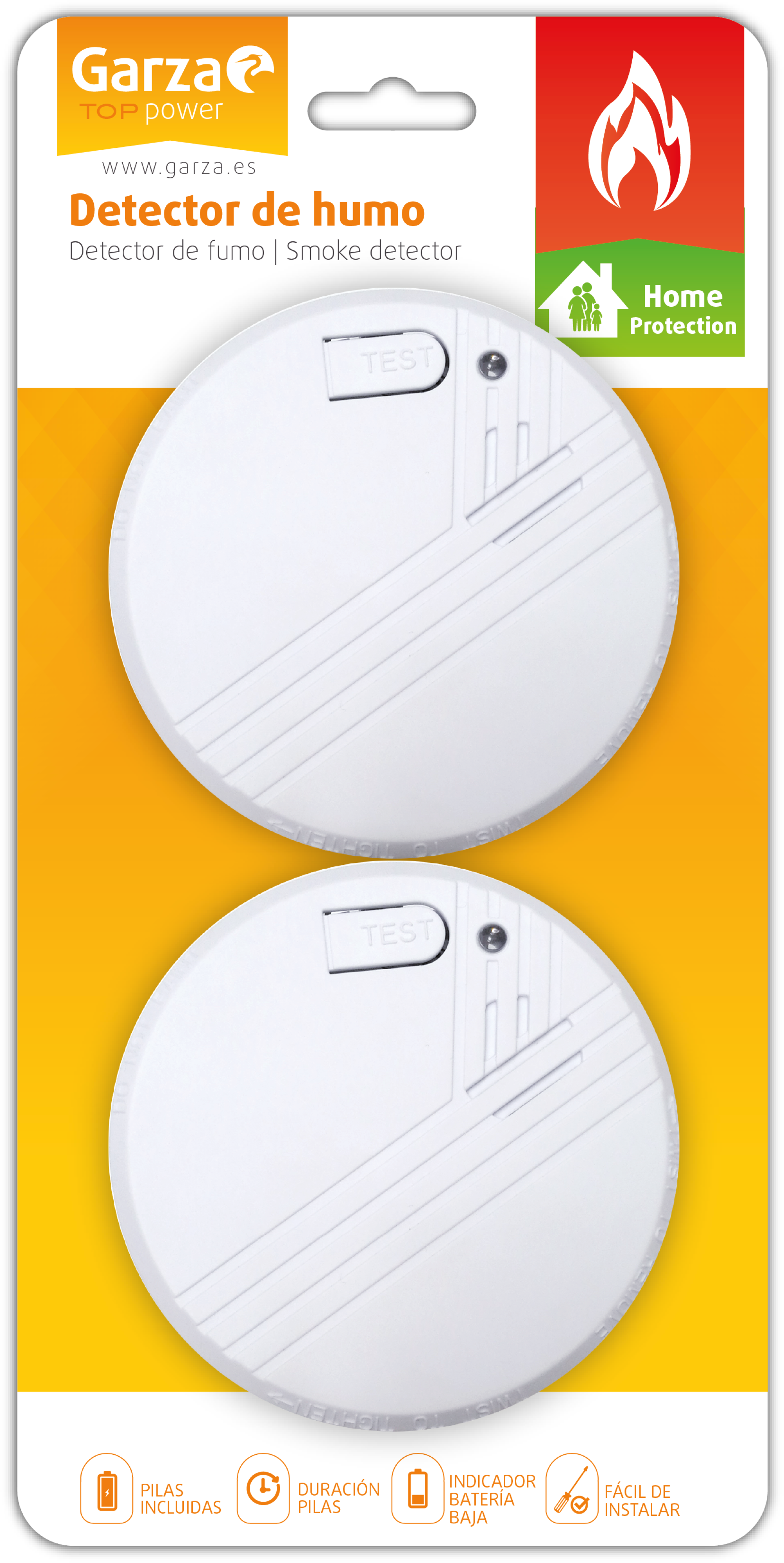 Pack de 2 detectores de humos GARZA - 7