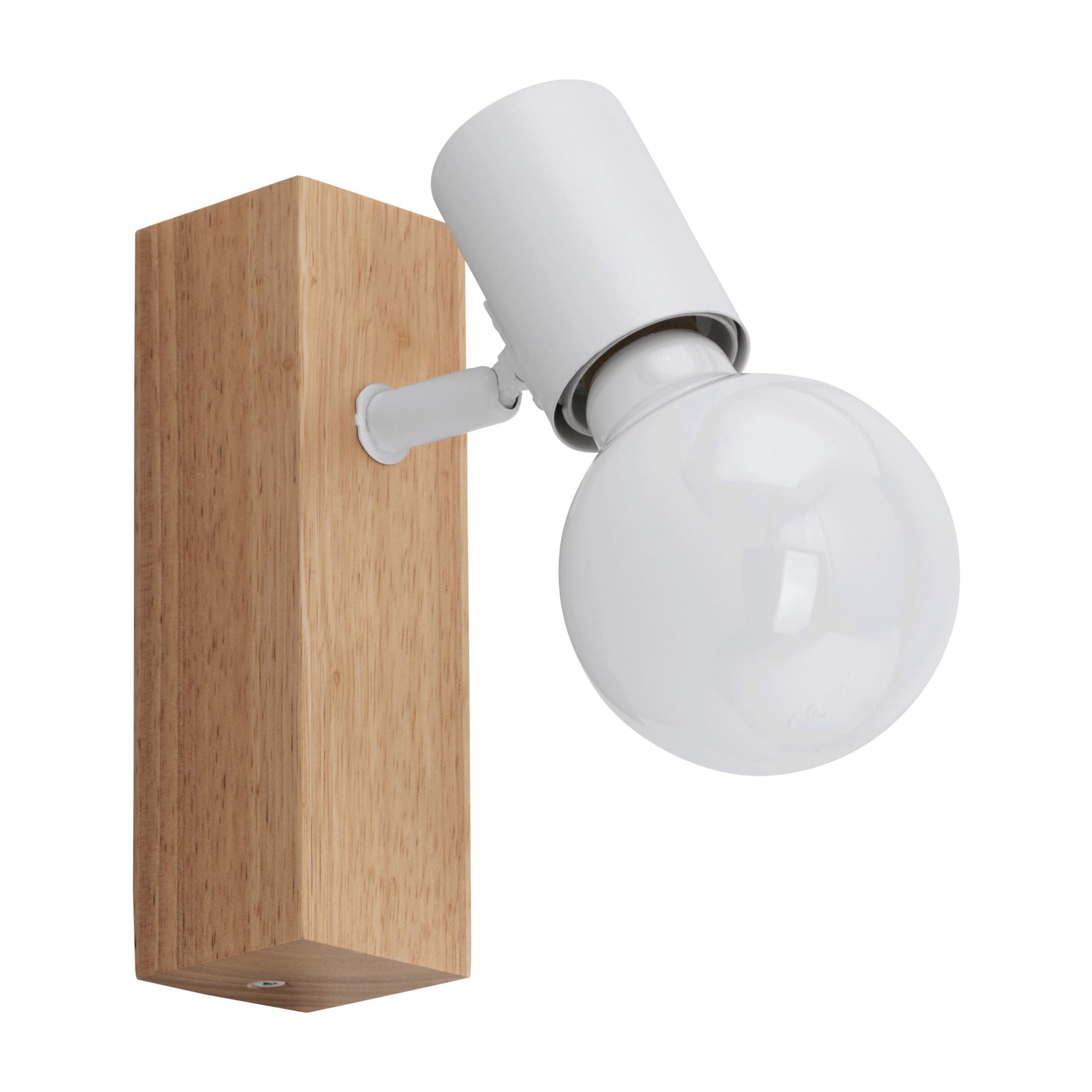 Faretto decorativo senza fonte luminosa TOWNSHEND BIANCO in legno marrone E27 10W EGLO 1 luci - 2