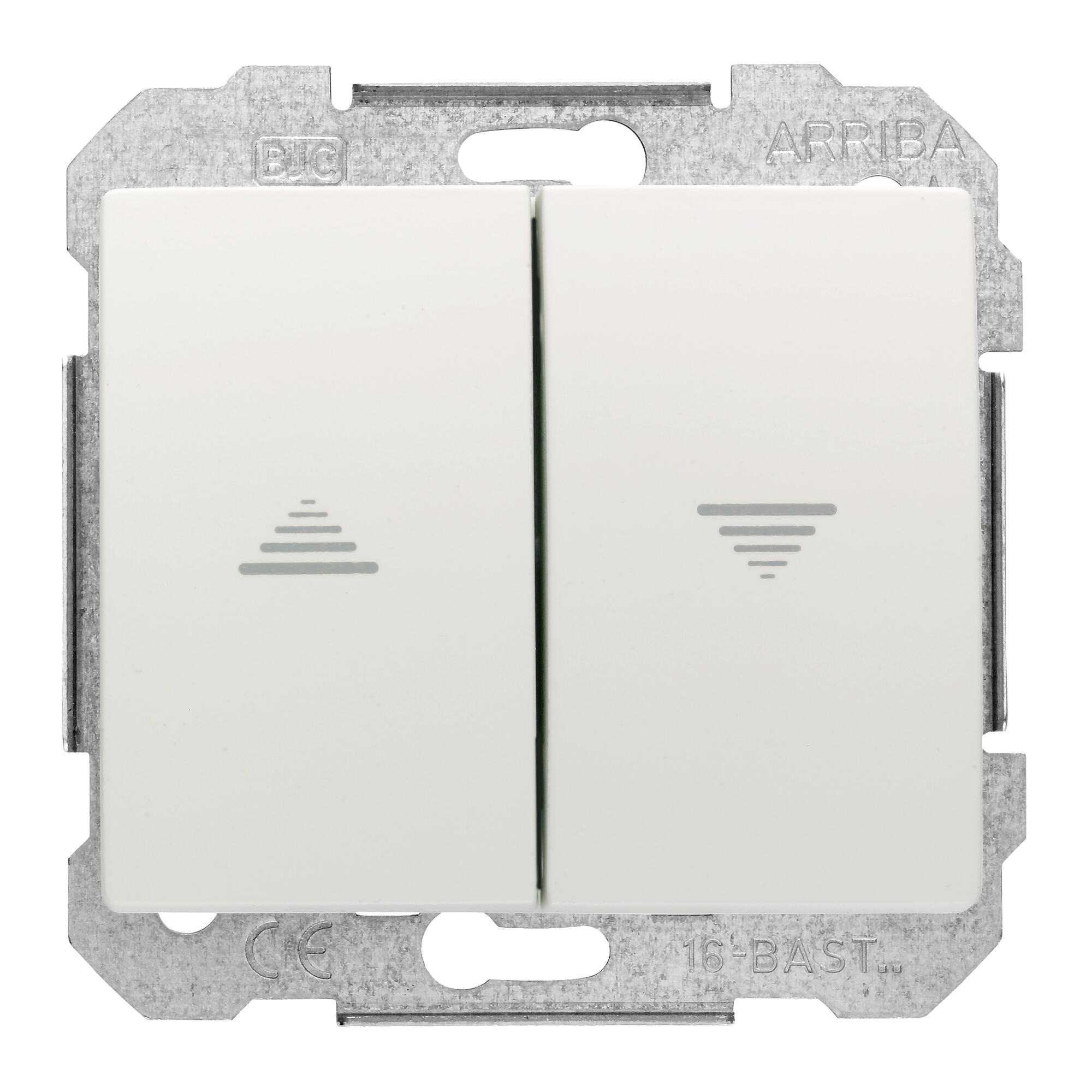 Interruptor doble de persiana bjc mega blanco