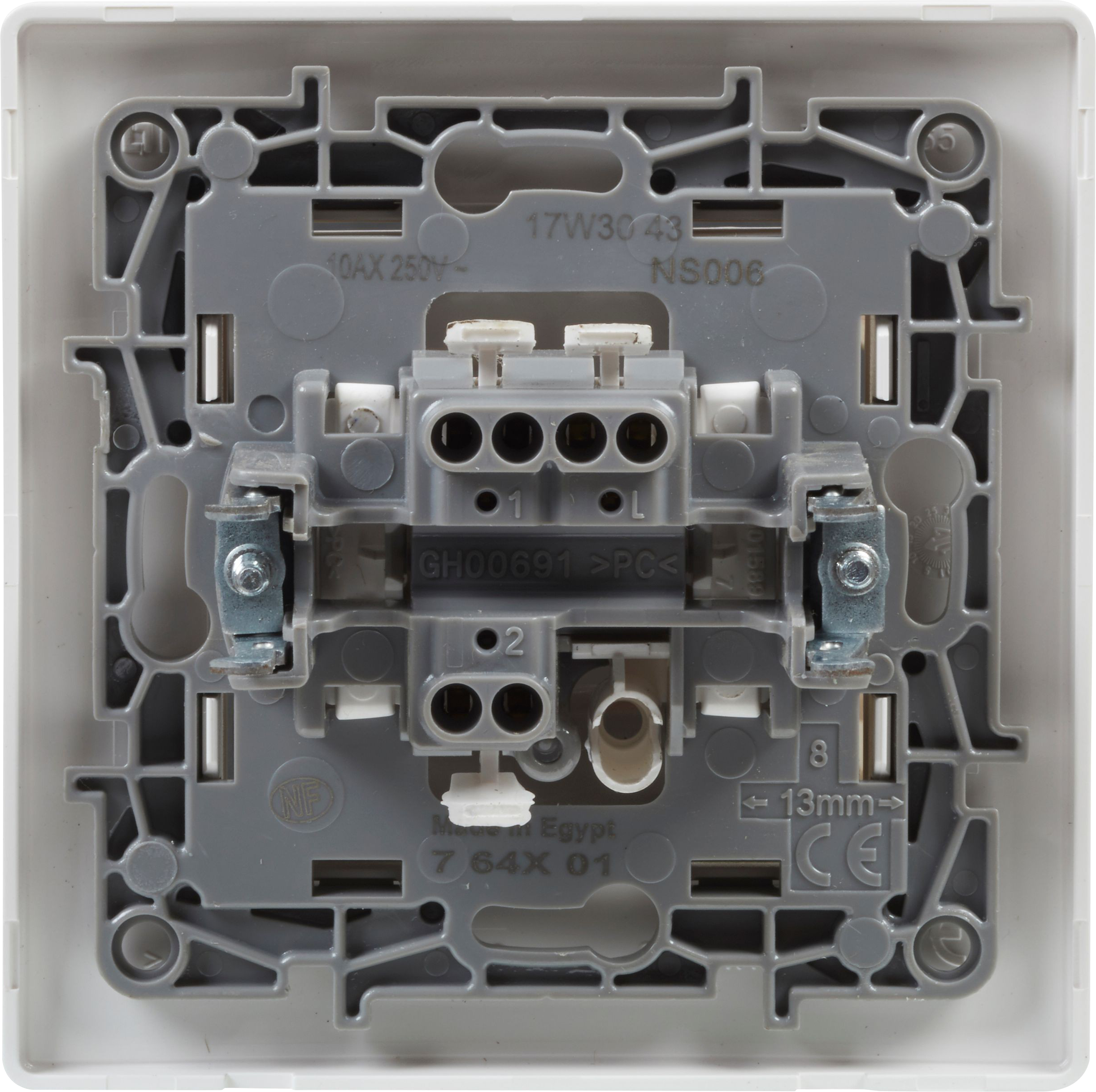 Legrand 396483 RJ11 Niloé Telefonsteckdose – Komplett-Uhrwerk In Aluminium