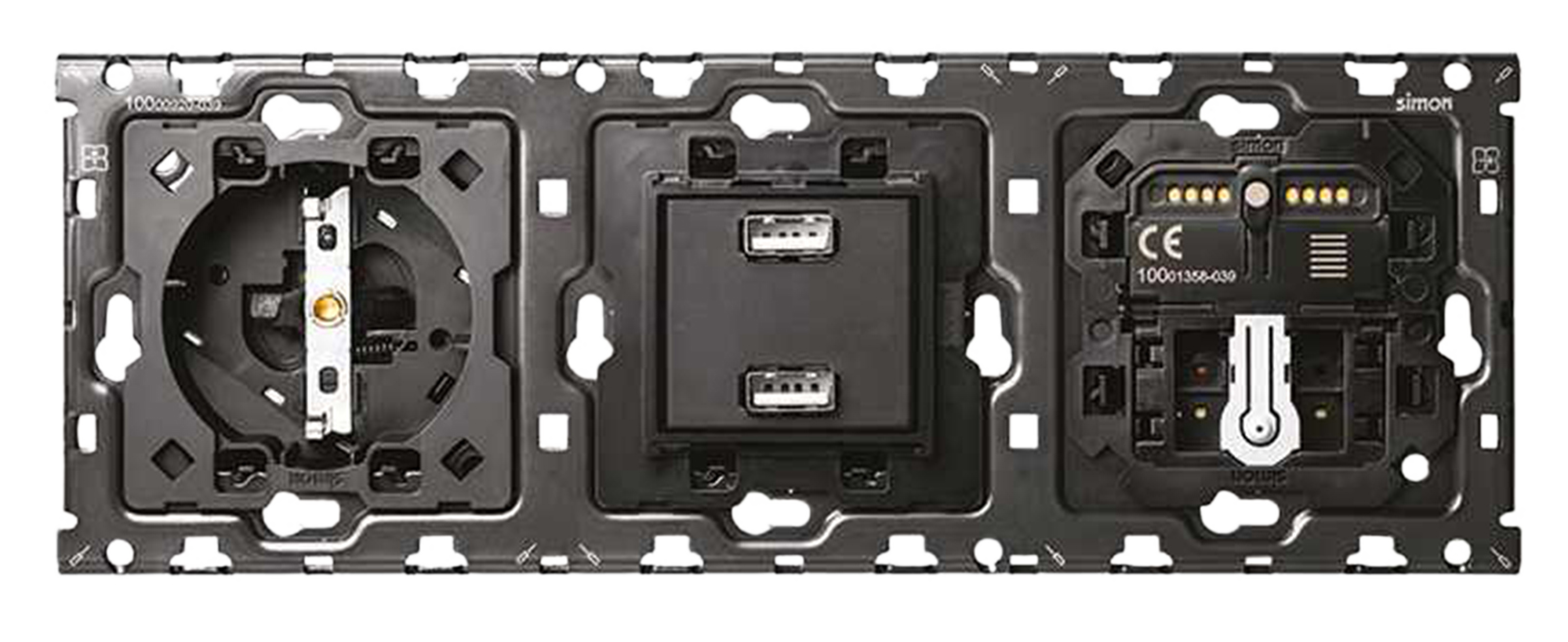 Kit enchufe ench+2usb+pers+cruza+bast