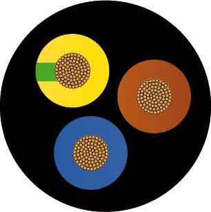 Manguera LEXMAN H07RV-K negro 4x1,5 mm² 10 m. - 3