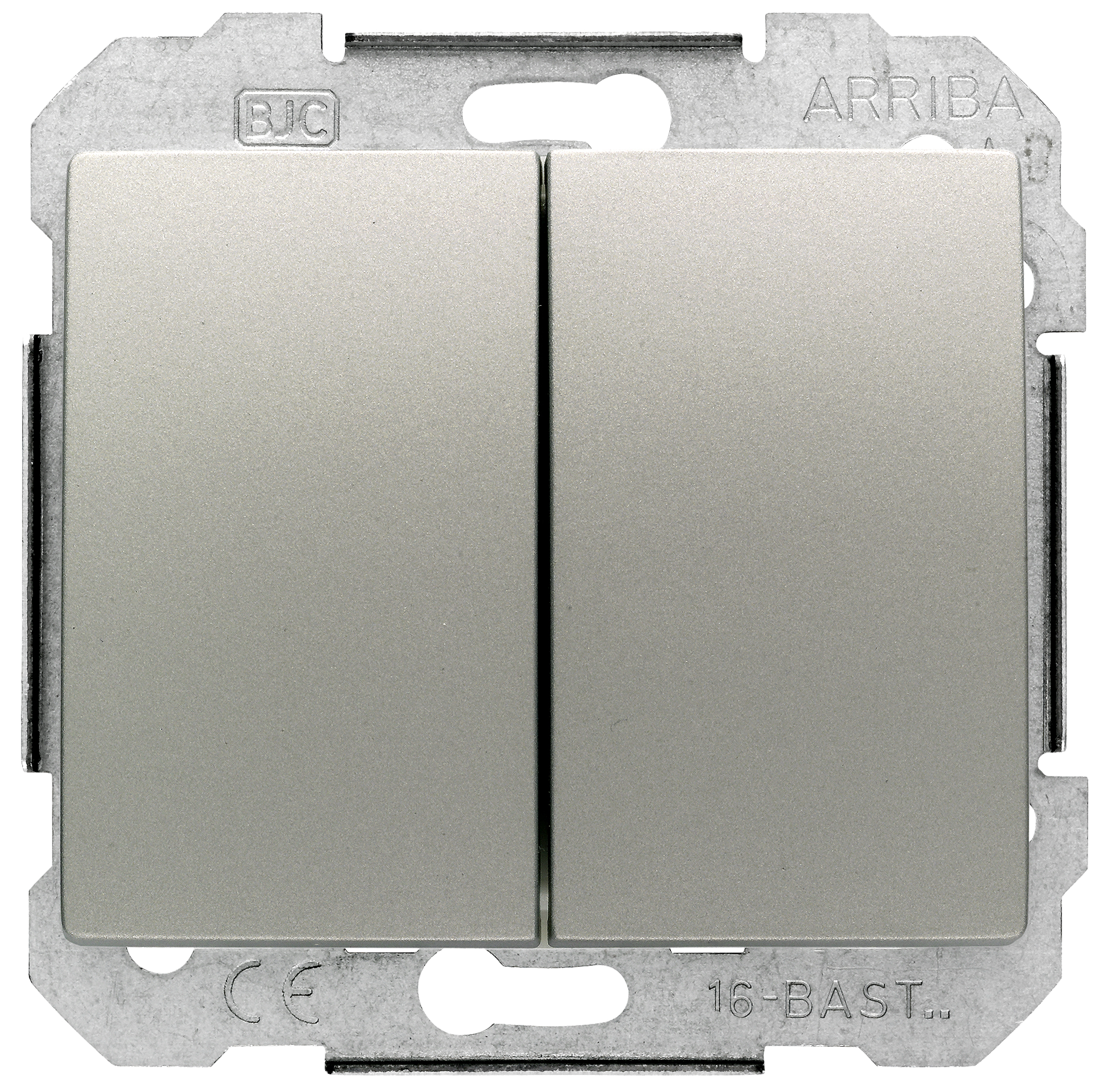 Interruptor doble bjc iris aluminio