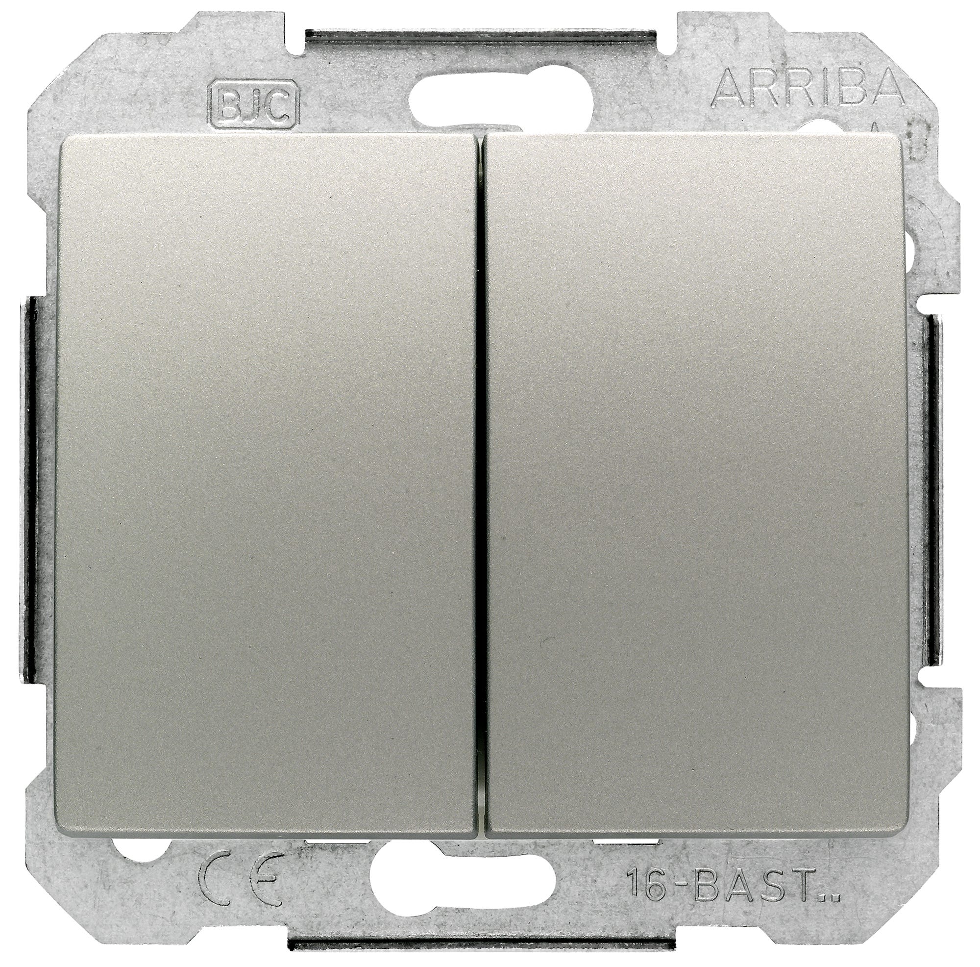 Interruptor Doble BJC Iris Aluminio Leroy Merlin interruptor-doble-bjc-iris-aluminio-leroy-merlin