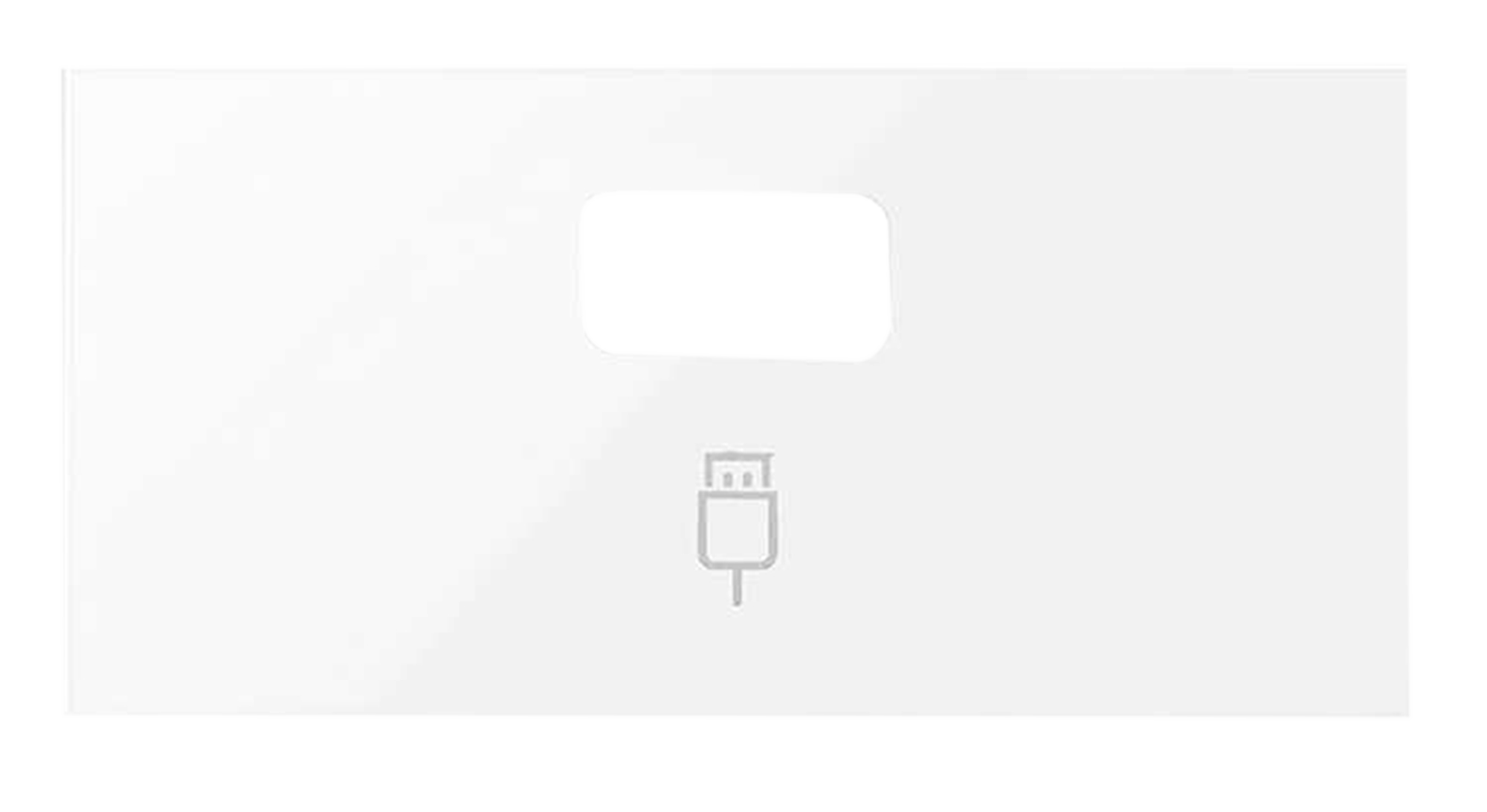 Tapa toma de usb estrecha simon 100 blanco