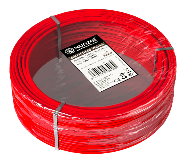 Cabo Solar Fotovoltaico CS20X6R XUNZEL 6mm2 Bobina 20m VERMELHO. H1Z2Z2-K TUV
