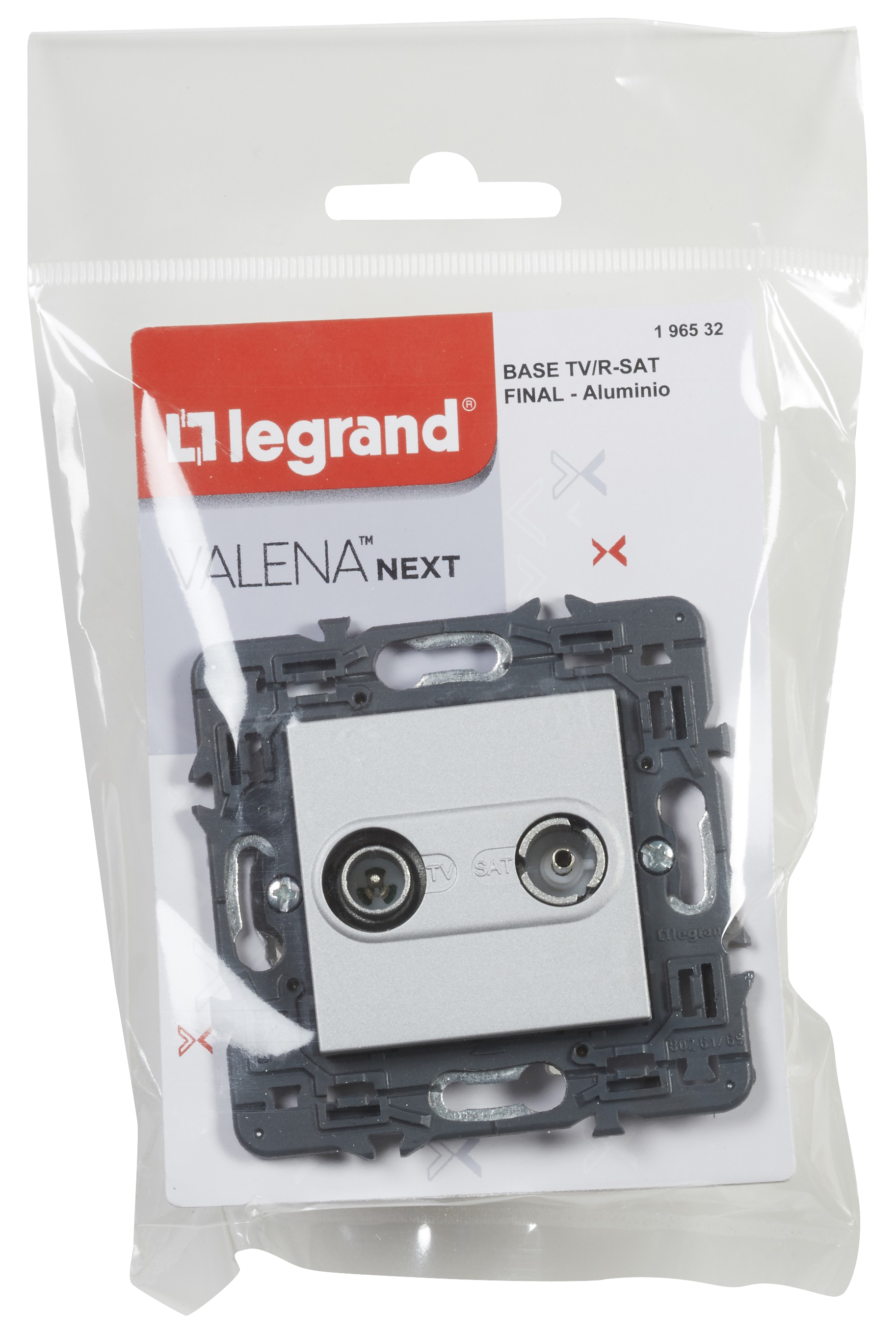 Interruptor con led doble legrand valena next aluminio