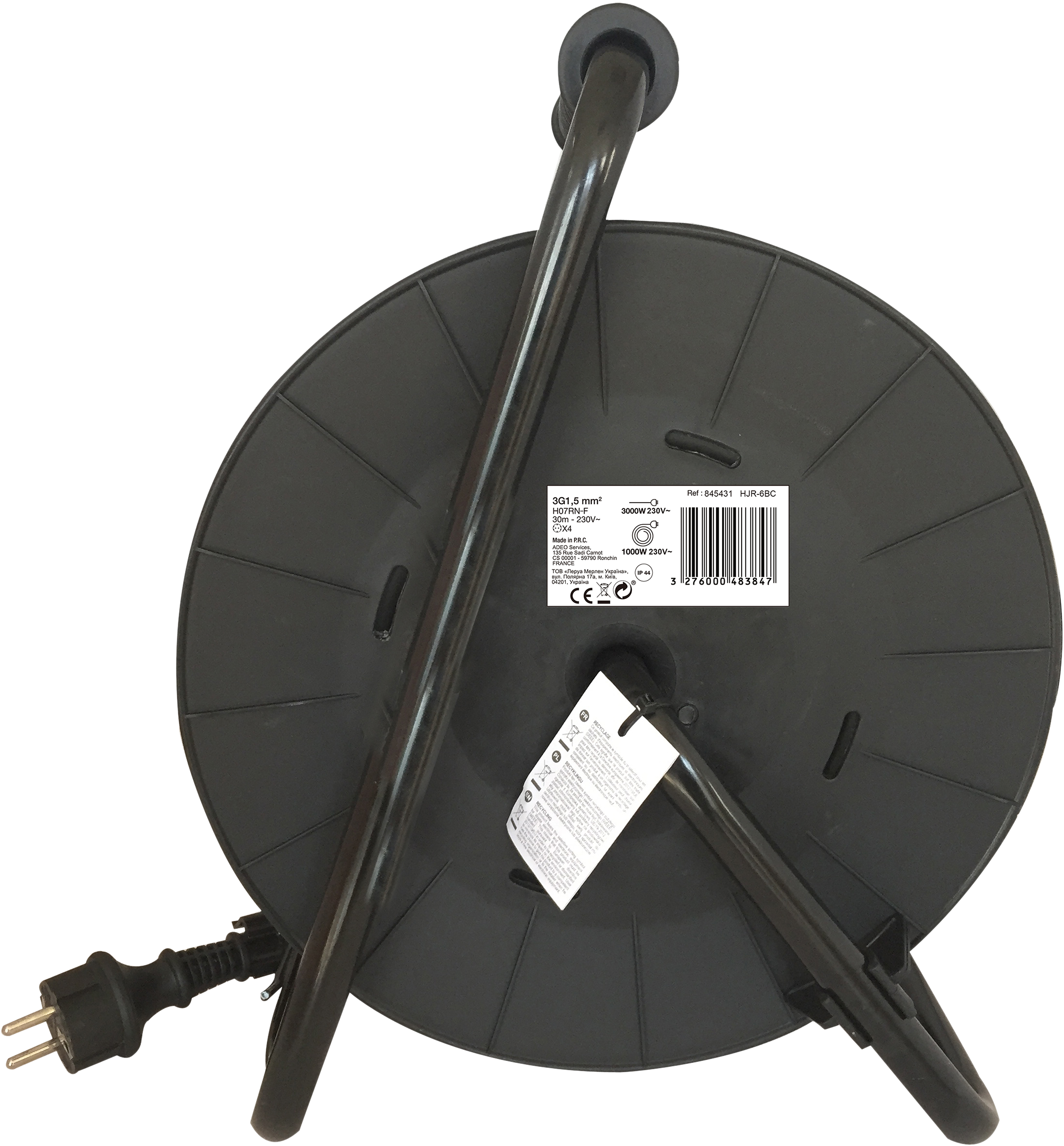 Enrolador de exterior LEXMAN 4 TOMADAS RNF 3G1.5 IP44 30M - 4