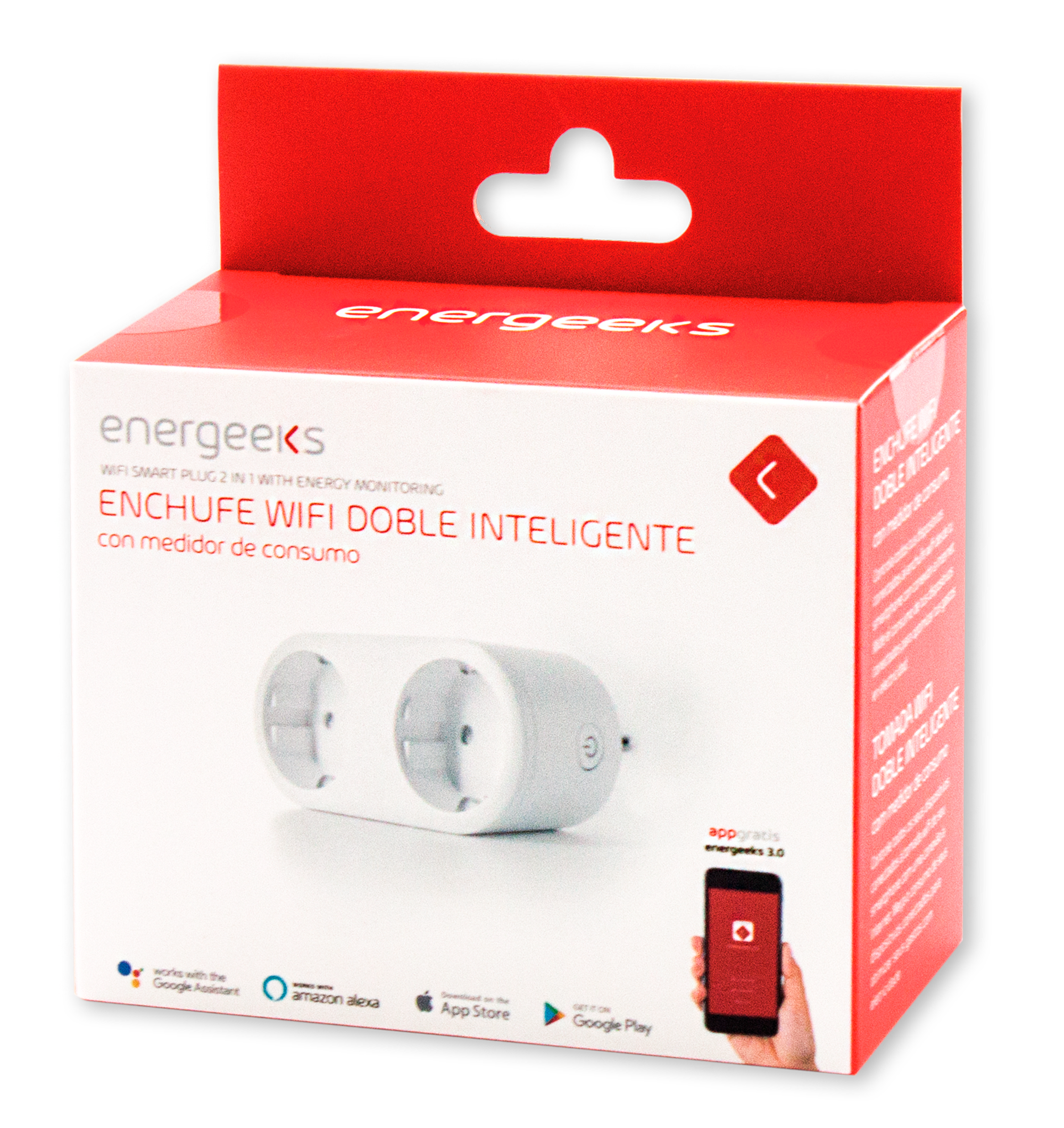 Tomada dupla wifi ENERGEEKS 16A - 9