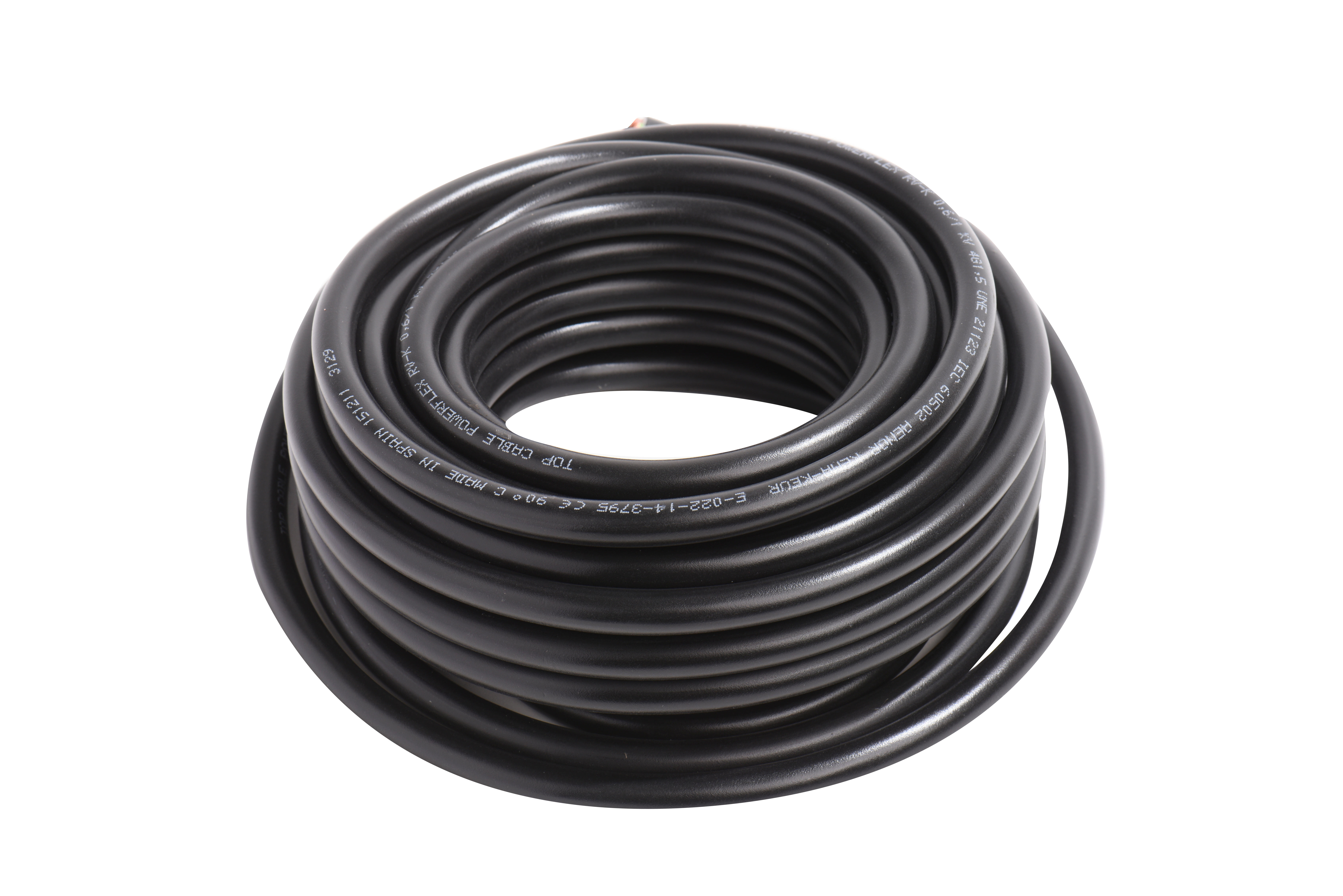 Manguera lexman h07rv-k negro 4x1,5 mm² 25 m.