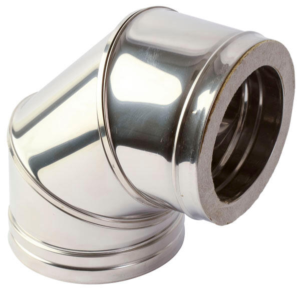 Curva de acero inoxidable de 125 de diámetro