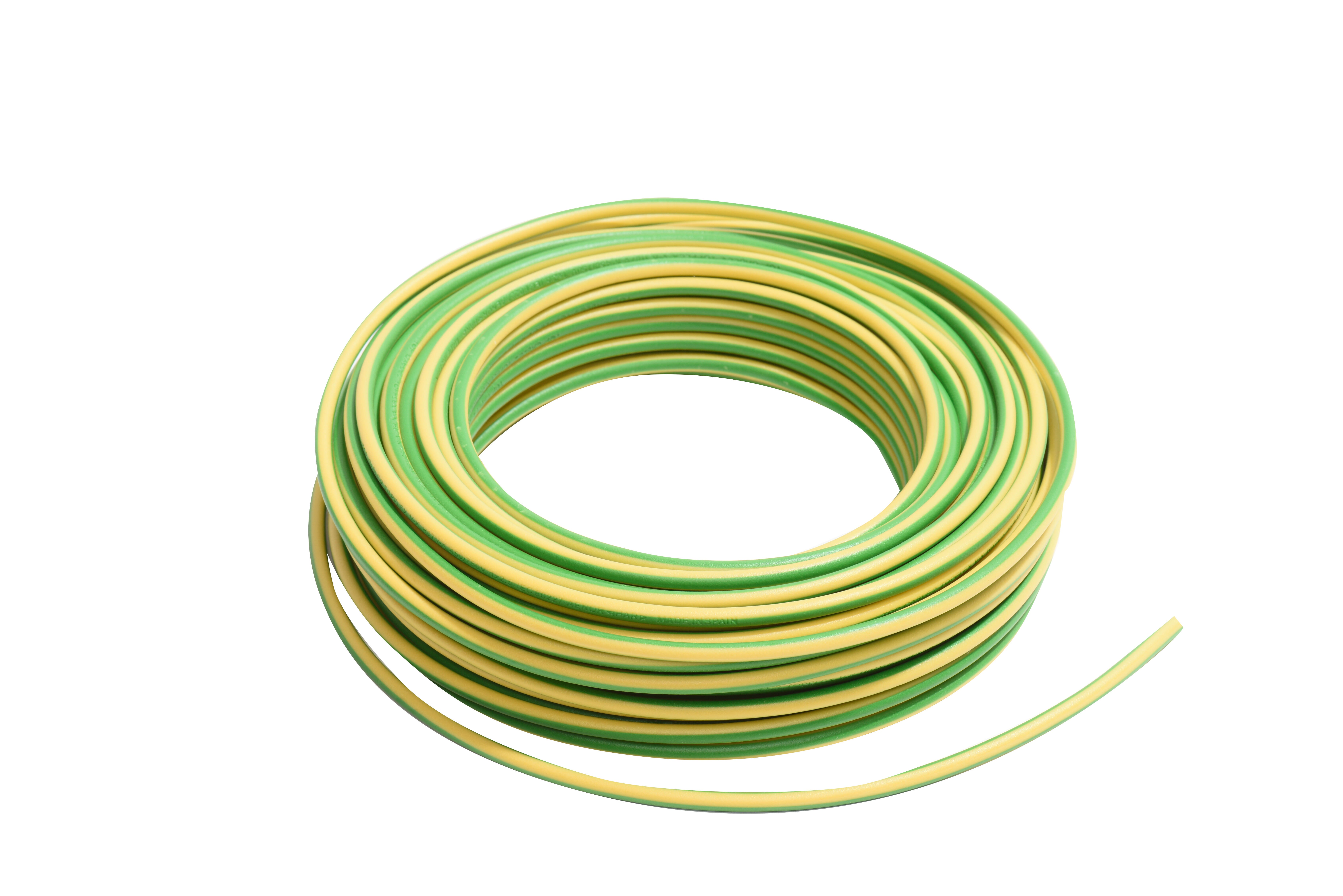Cable H07Z1-K 100M 1,5 mm² Amarillo/Verde - 11