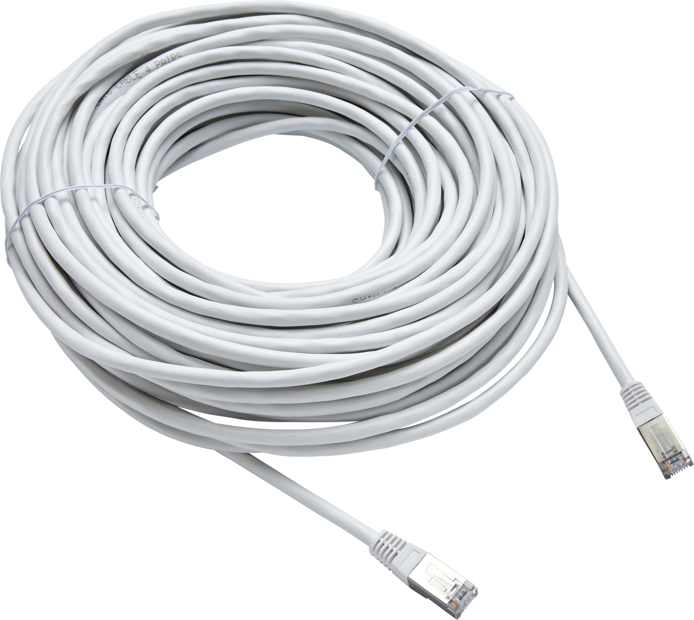 Cable de Red Ultra 20 Metros Cat 5E UTP Trenzado Blanco