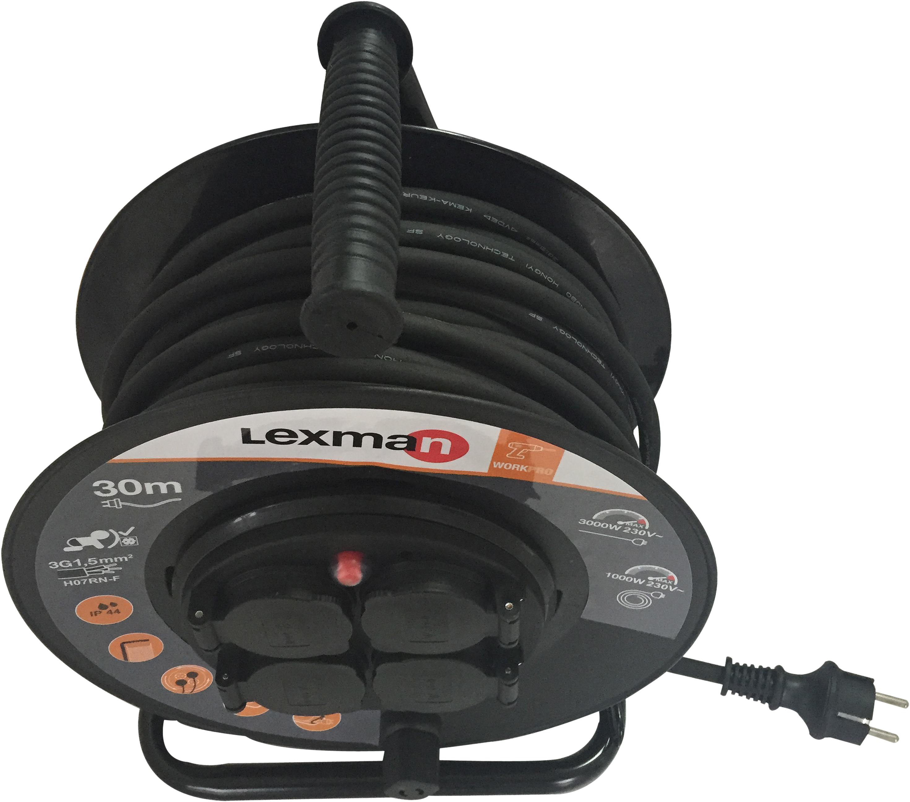 Enrolador de exterior LEXMAN 4 TOMADAS RNF 3G1.5 IP44 30M - 6