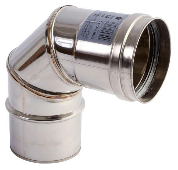 Codo 87º de acero inoxidable de 80 de diámetro