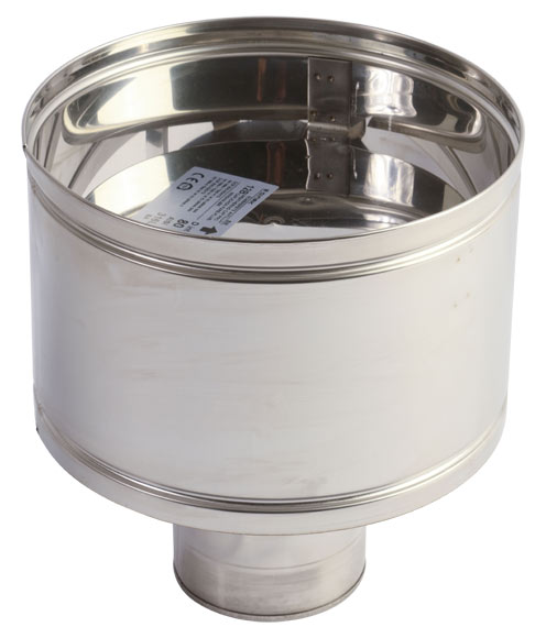 Sombrerete antilluvia 316l para tubo aislado gama sw ø250 marca dinak