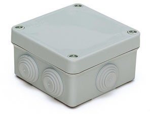 Caja 150x150x50 tapa blanca con garra metálica - GroupSumi