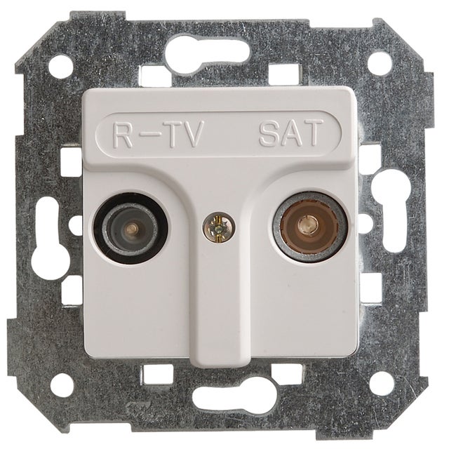 Toma de TV final SIMON Play blanco