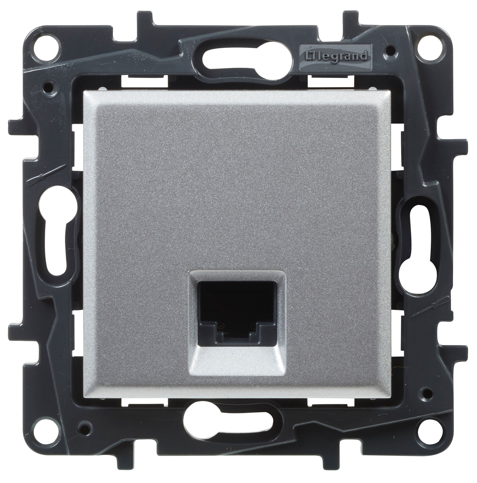 Toma de red legrand niloé step aluminio