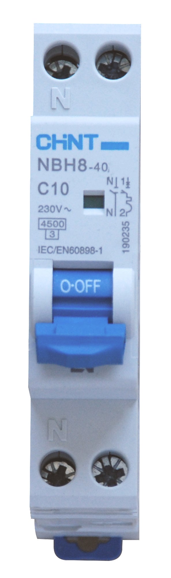Interruptor magnetotérmico CHINT 1P+N 10A