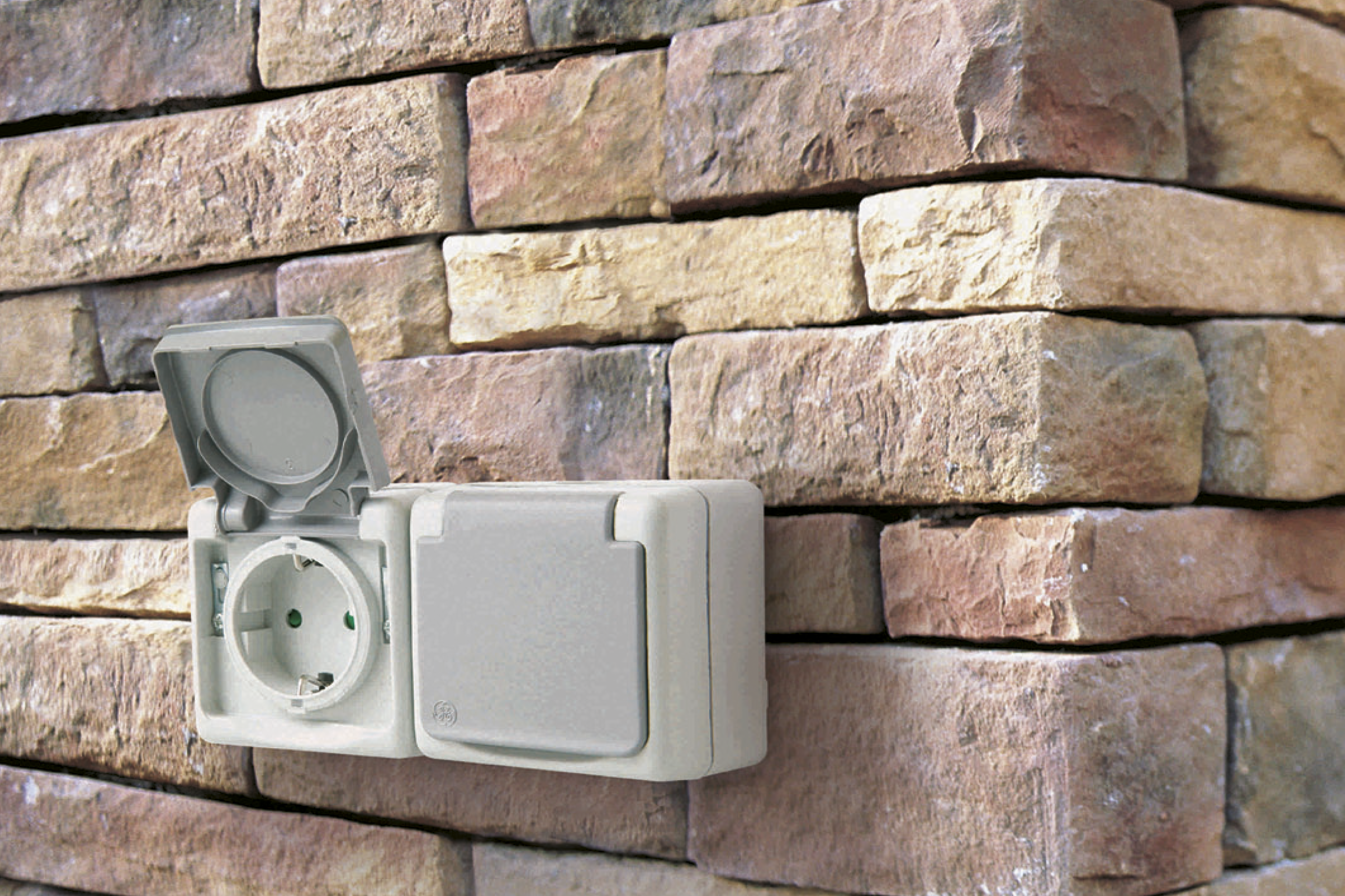 Enchufe doble LEGRAND Plexo gris - 2