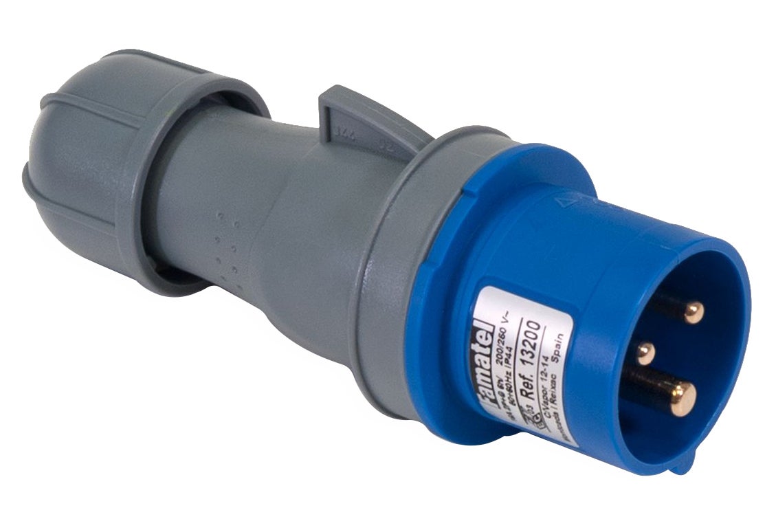 Clavija de enchufe famatel de 32a 2p+t ip44