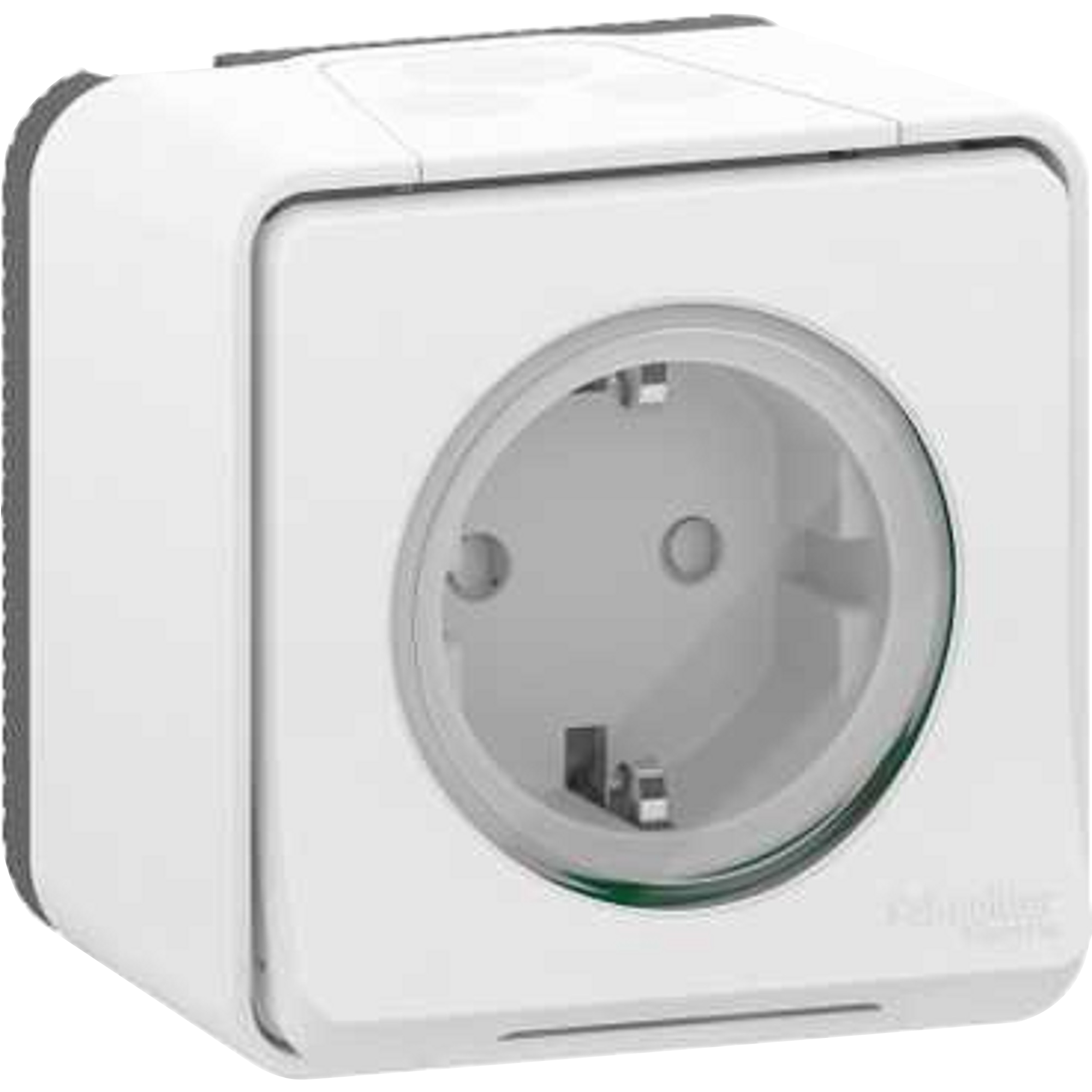 Enchufe schneider mureva superficie blanco