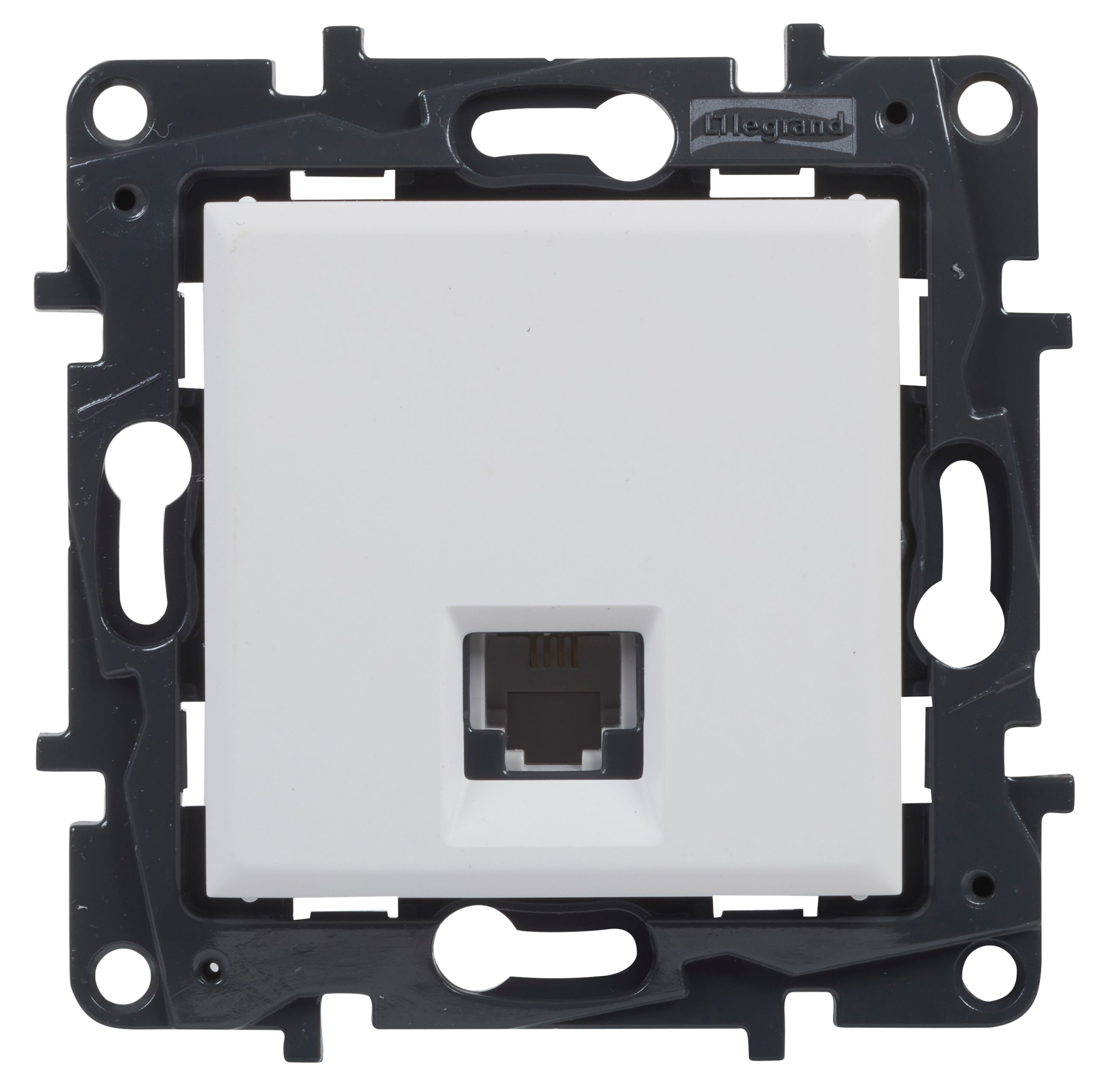 Toma de teléfono legrand niloé step blanco