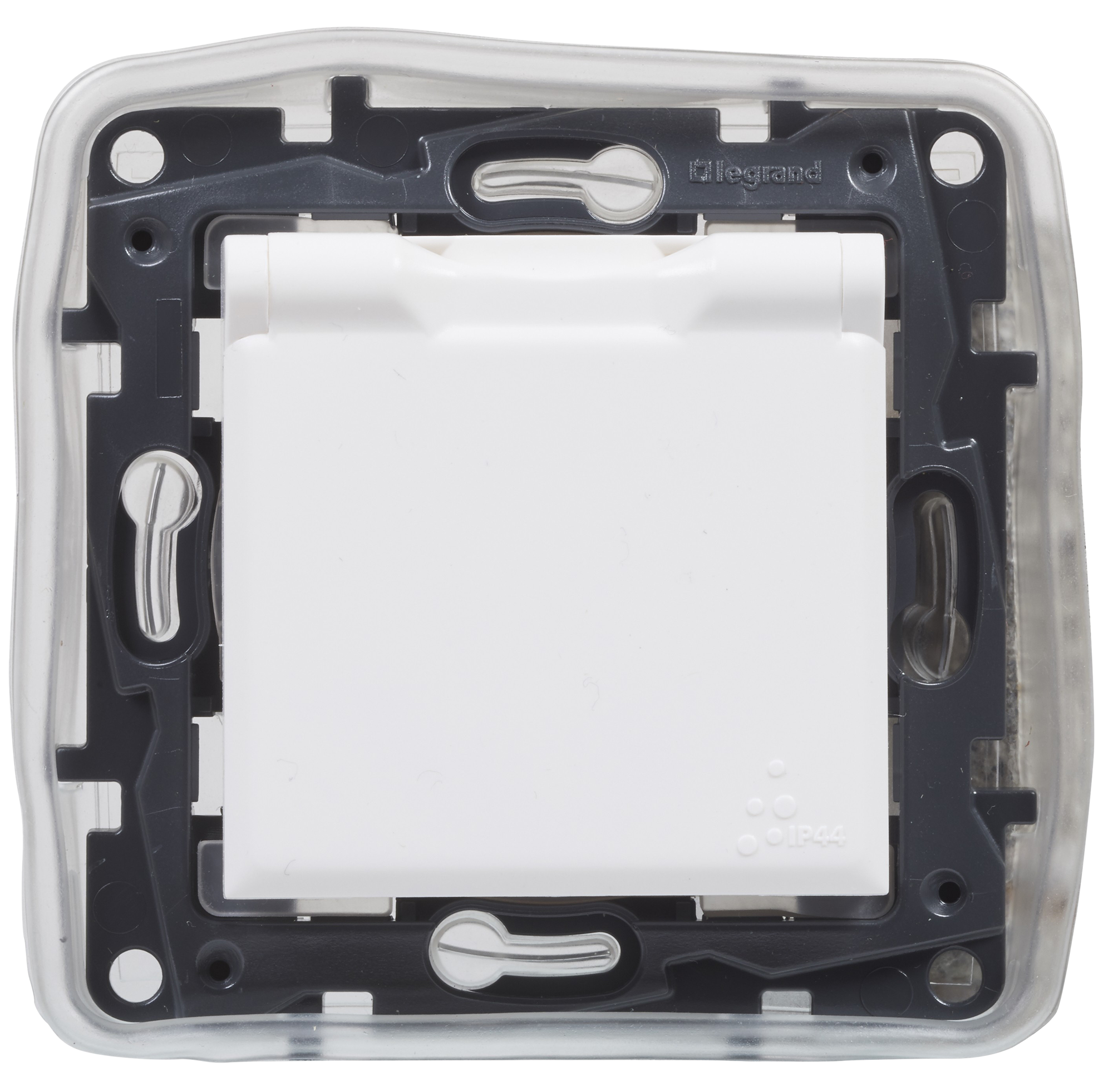 Enchufe con tapa legrand niloé step blanco