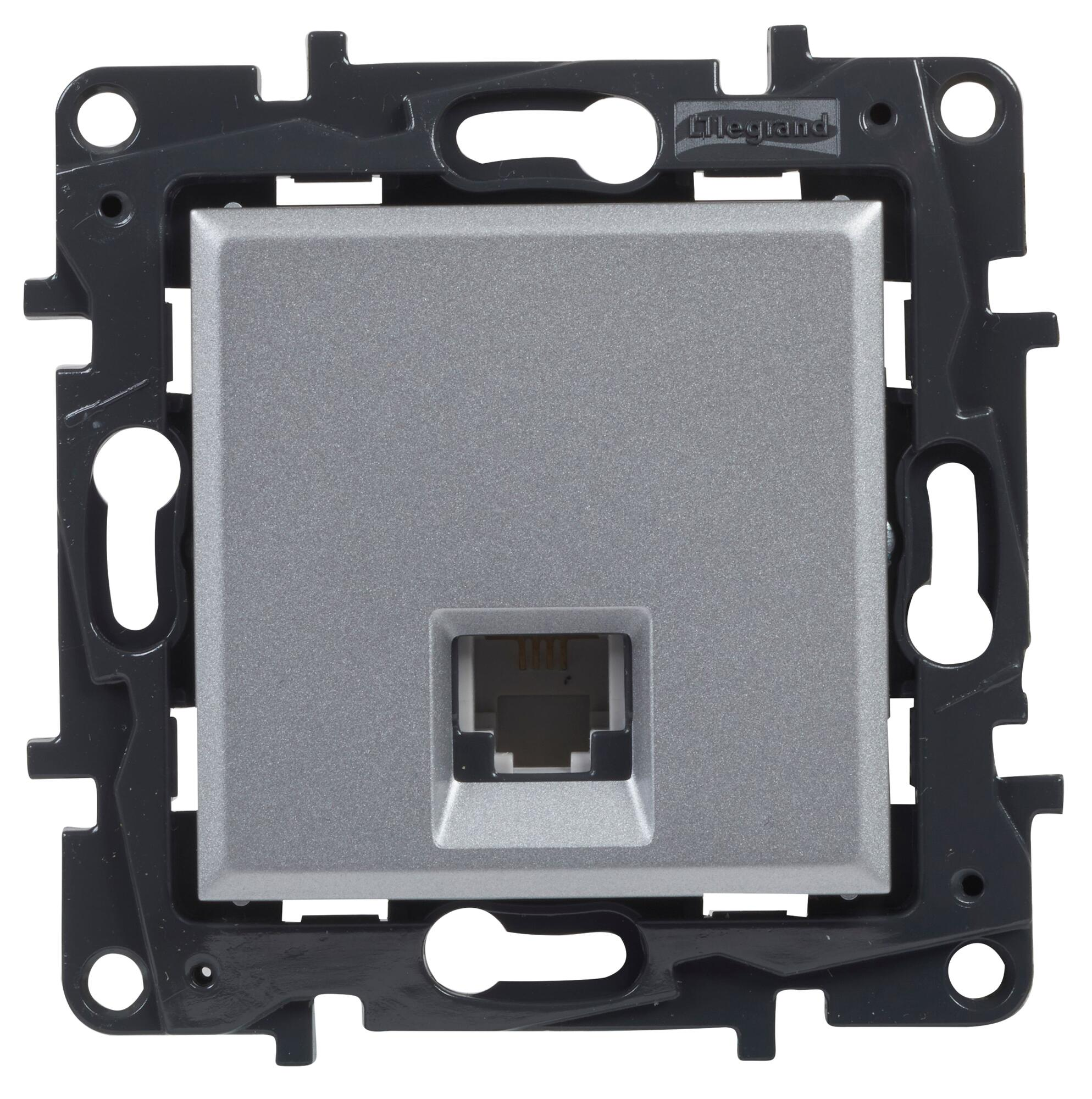 Toma de teléfono legrand niloé step aluminio