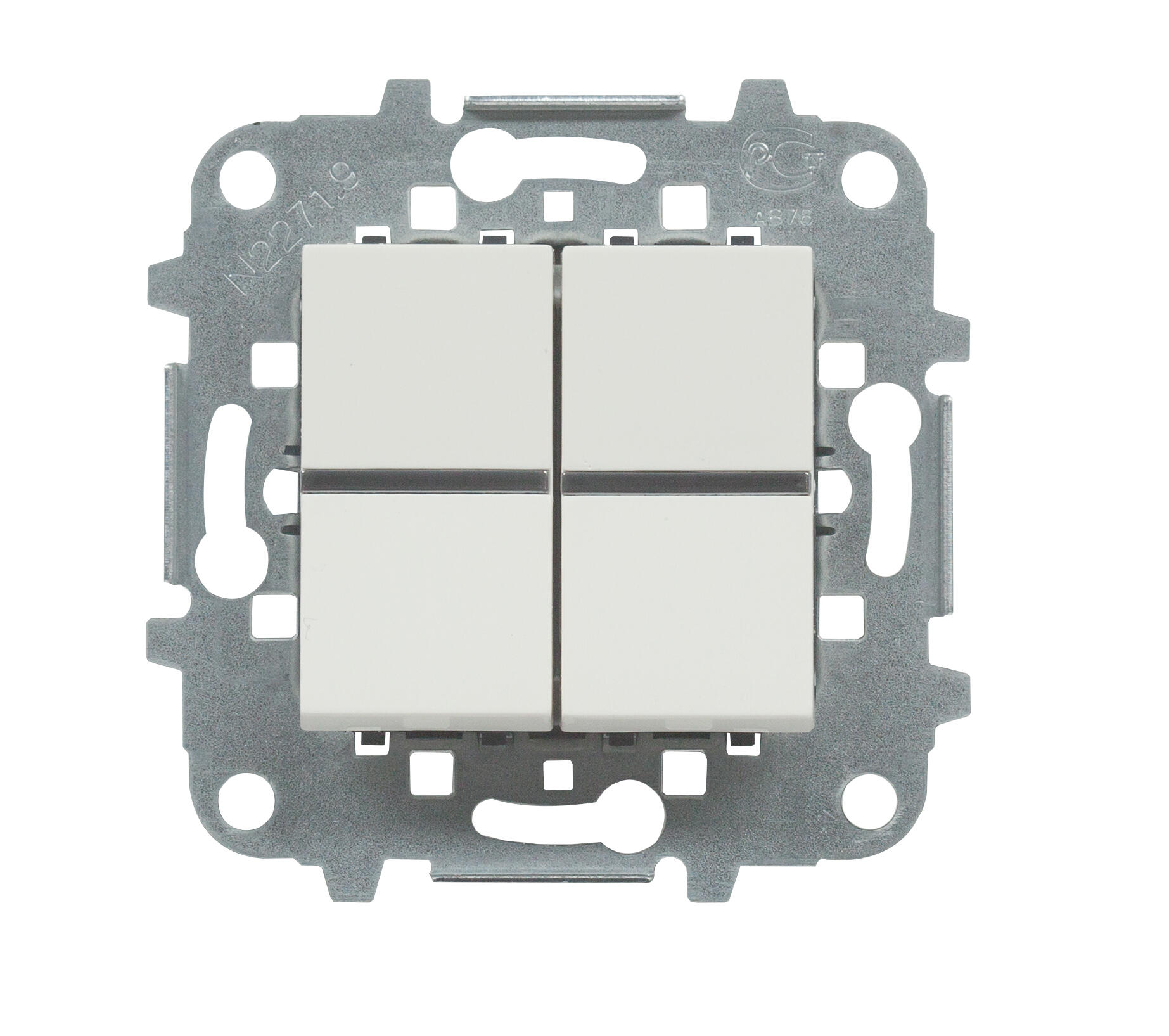 Interruptor doble niessen zenit blanco