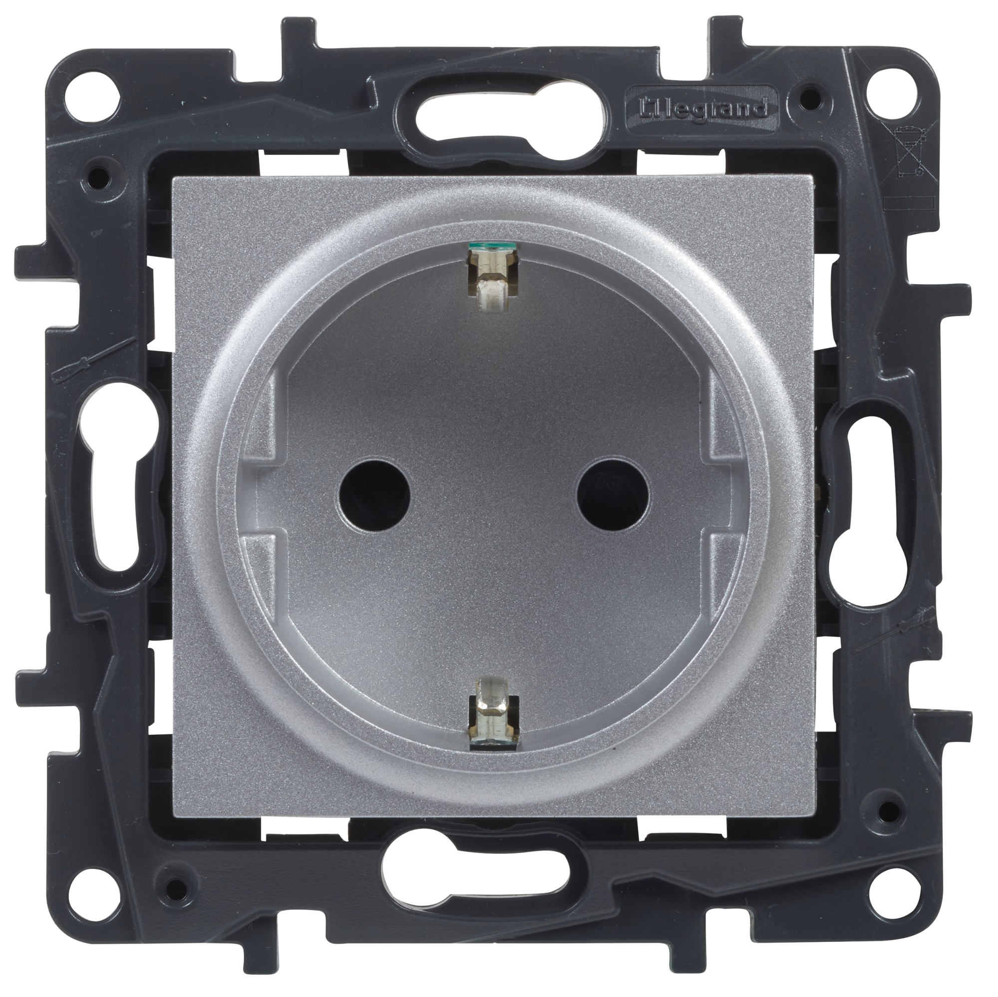 Enchufe legrand niloé step aluminio
