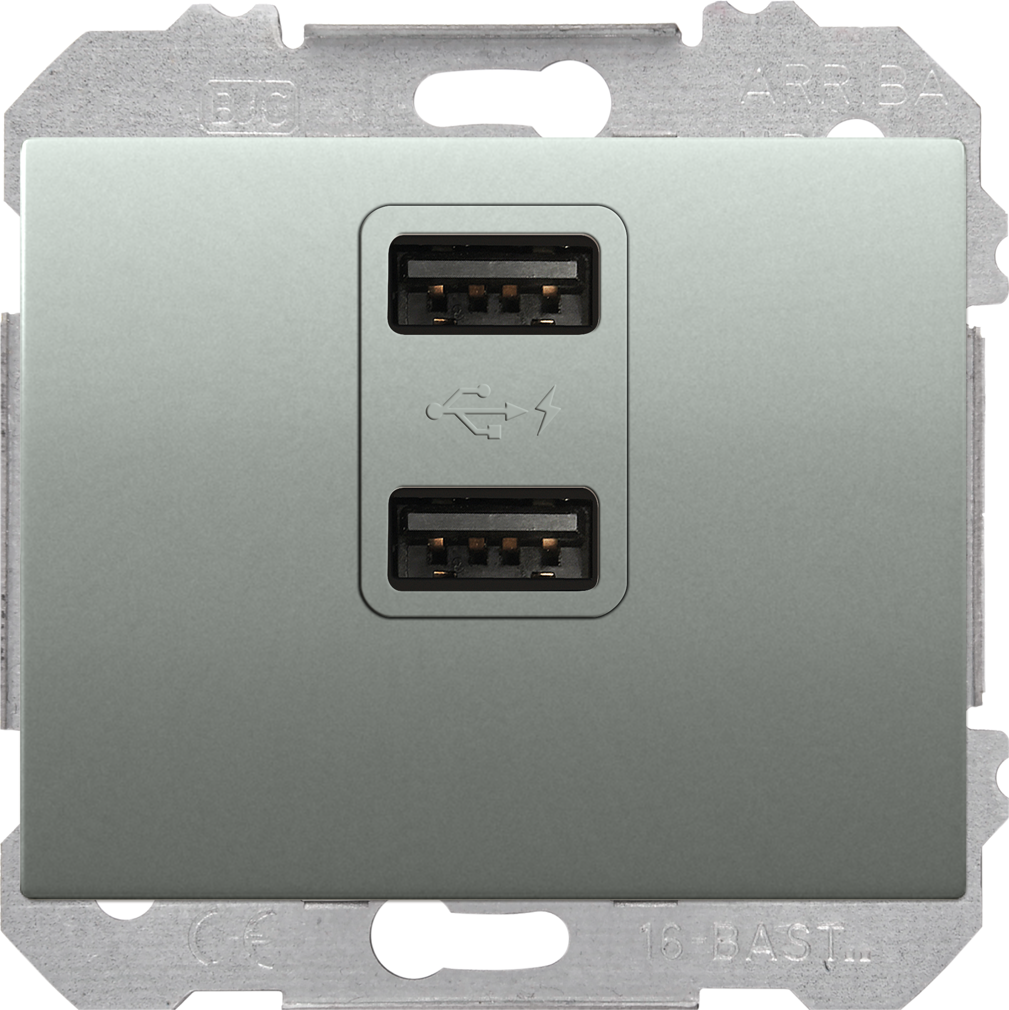 Cargador 2xusb aluminio mega