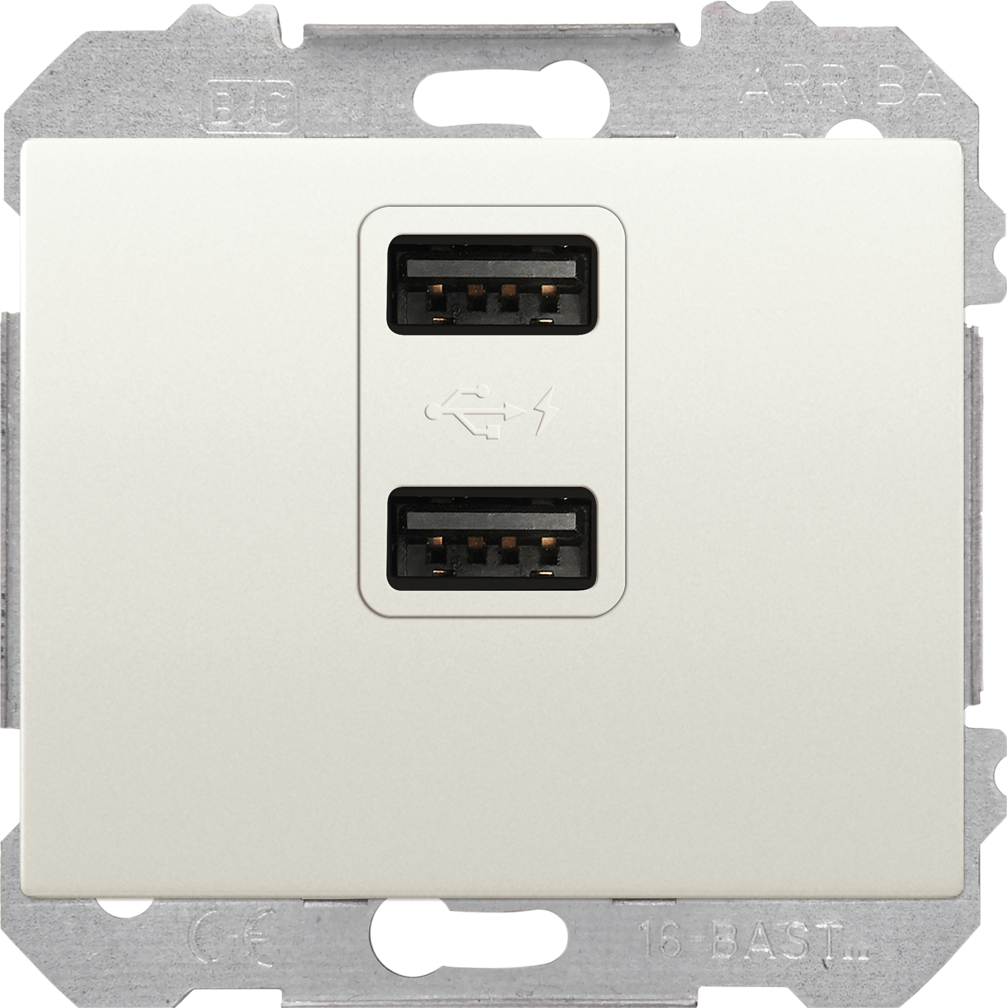 Cargador 2xusb blanco mega