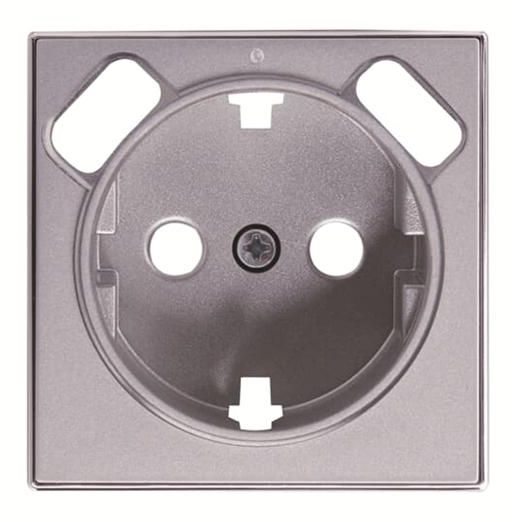 Tapa de enchufe con toma de tierra y 2xusb niessen sky plata
