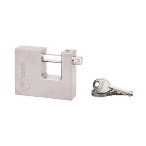 2 Lucchetti MroMax Grandi 7 Cm - Corpo In Acciaio Antiruggine - Con Chiave Universale (Keyed Alike) - 2